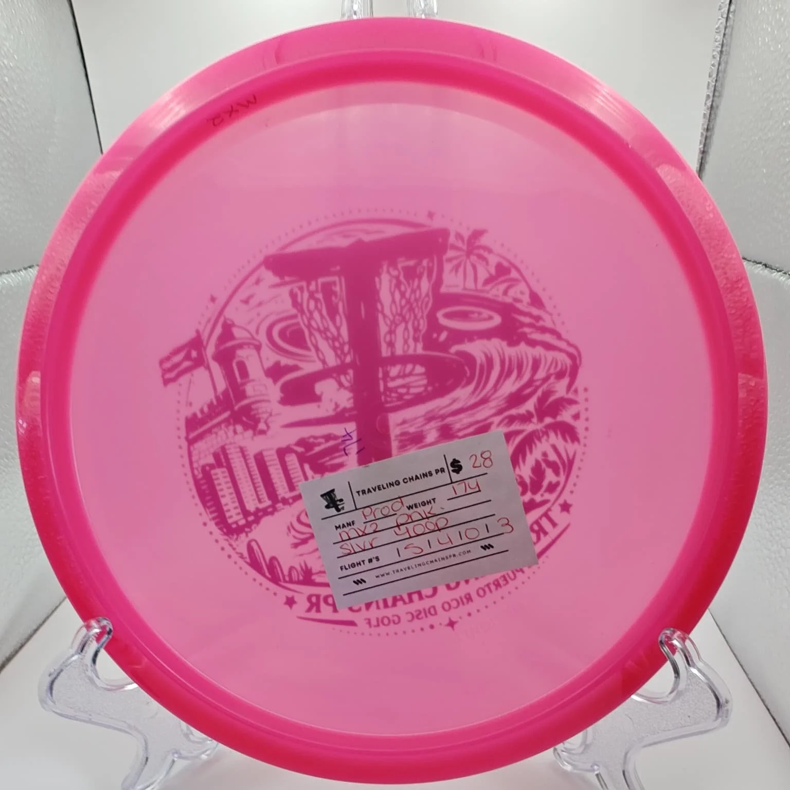 Prodigy Disc MX2 GLOW Pink Silver Foil 175g back.jpeg