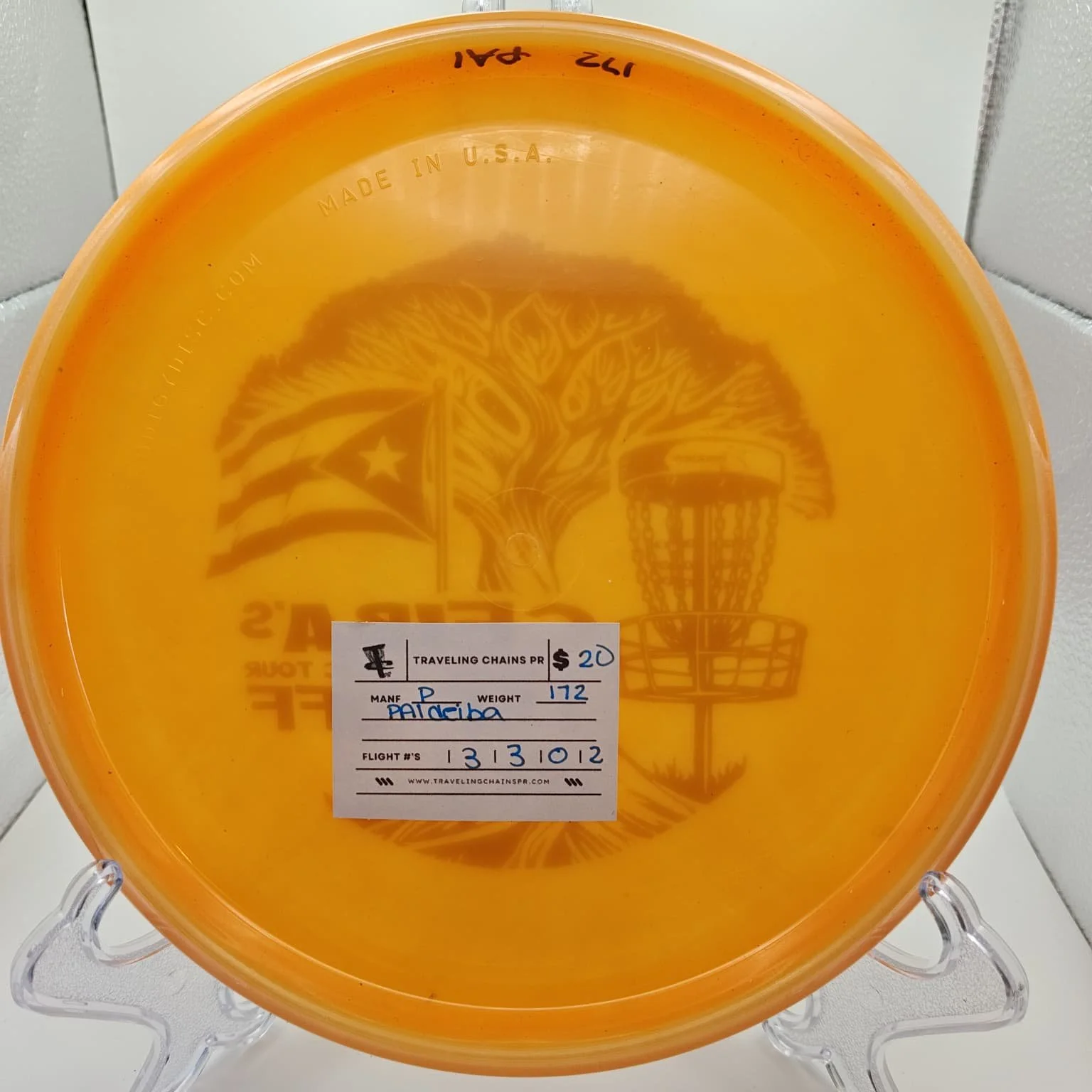 Prodigy Disc PA1 Ceiba Orange Orange Foil 172g back.jpeg
