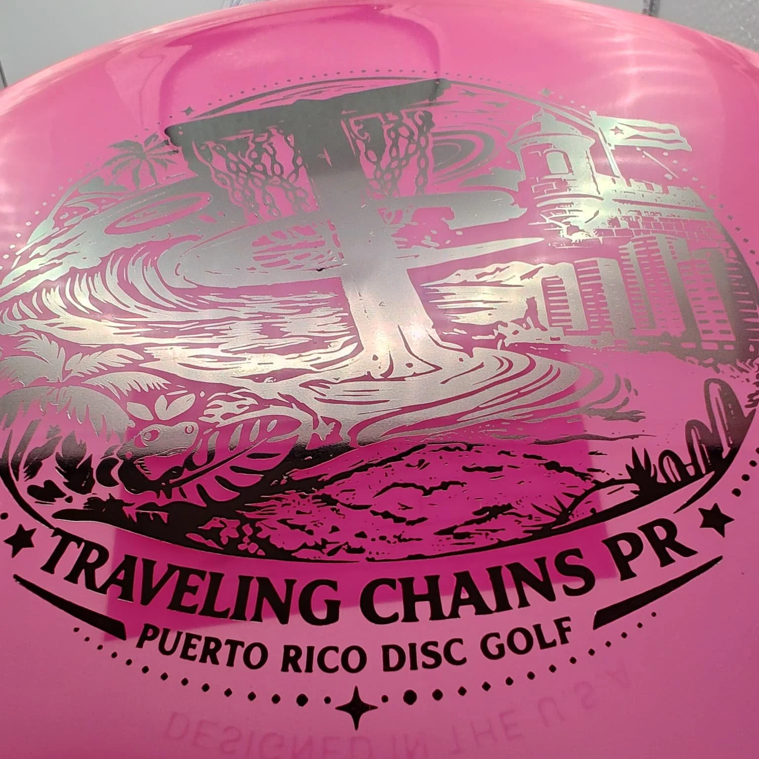 Prodigy Disc MX2 GLOW Pink Silver Foil 175g detail.jpeg