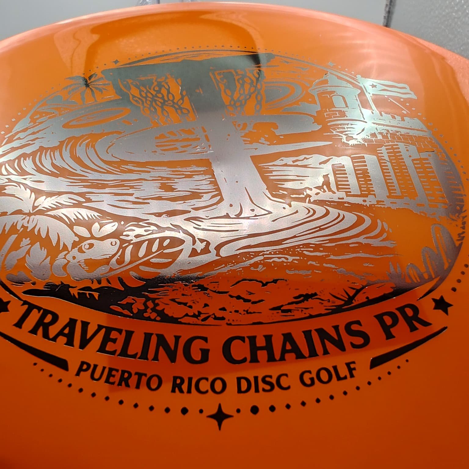 Prodigy Disc MX2 GLOW Orange Silver Foil 175g detail.jpeg