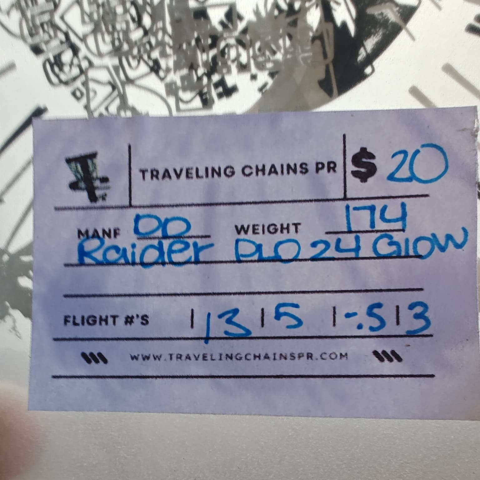 Dynamic Discs PLO24 Misprint Raider Glow BlackSilver Holo Foil 174g sticker.jpeg