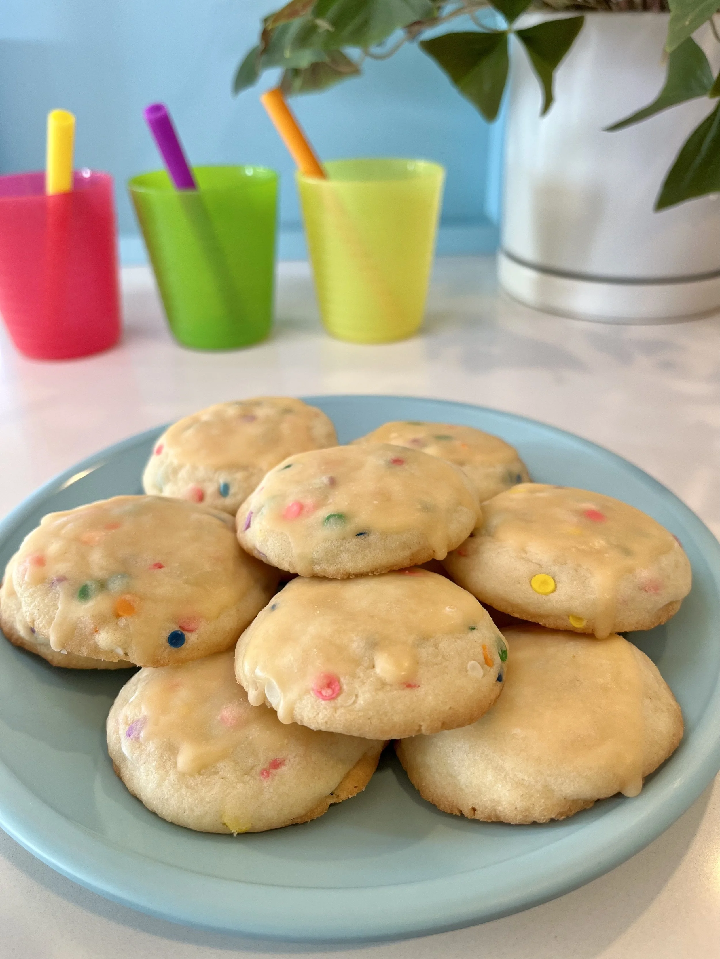 Orange-Glazed Confetti Cookies
