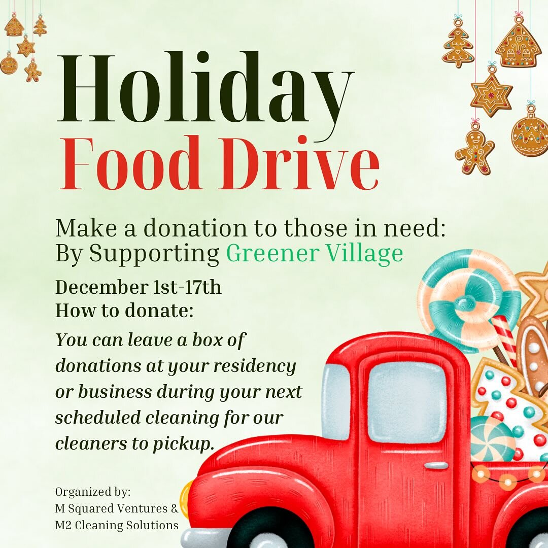 🎄HOLIDAY FUNDRAISER!🎄
Join us for our Holiday Fundraiser supporting Fredericton’s Greener Village! @greener_village
Help us make a difference by providing food donations to those in need.
To participate, simply leave a box of donations f