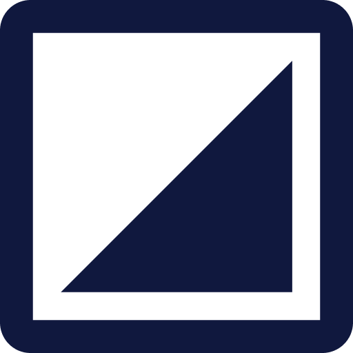 Ein Symbol einer Play-Schaltfläche in einem Quadratrohr, meistens für Video- oder Multimedia-Inhalte verwendet.