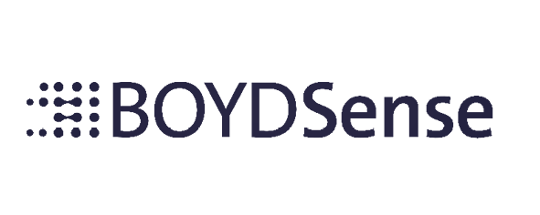 BOYD Sense Logo mit Text in dunkler Farbe