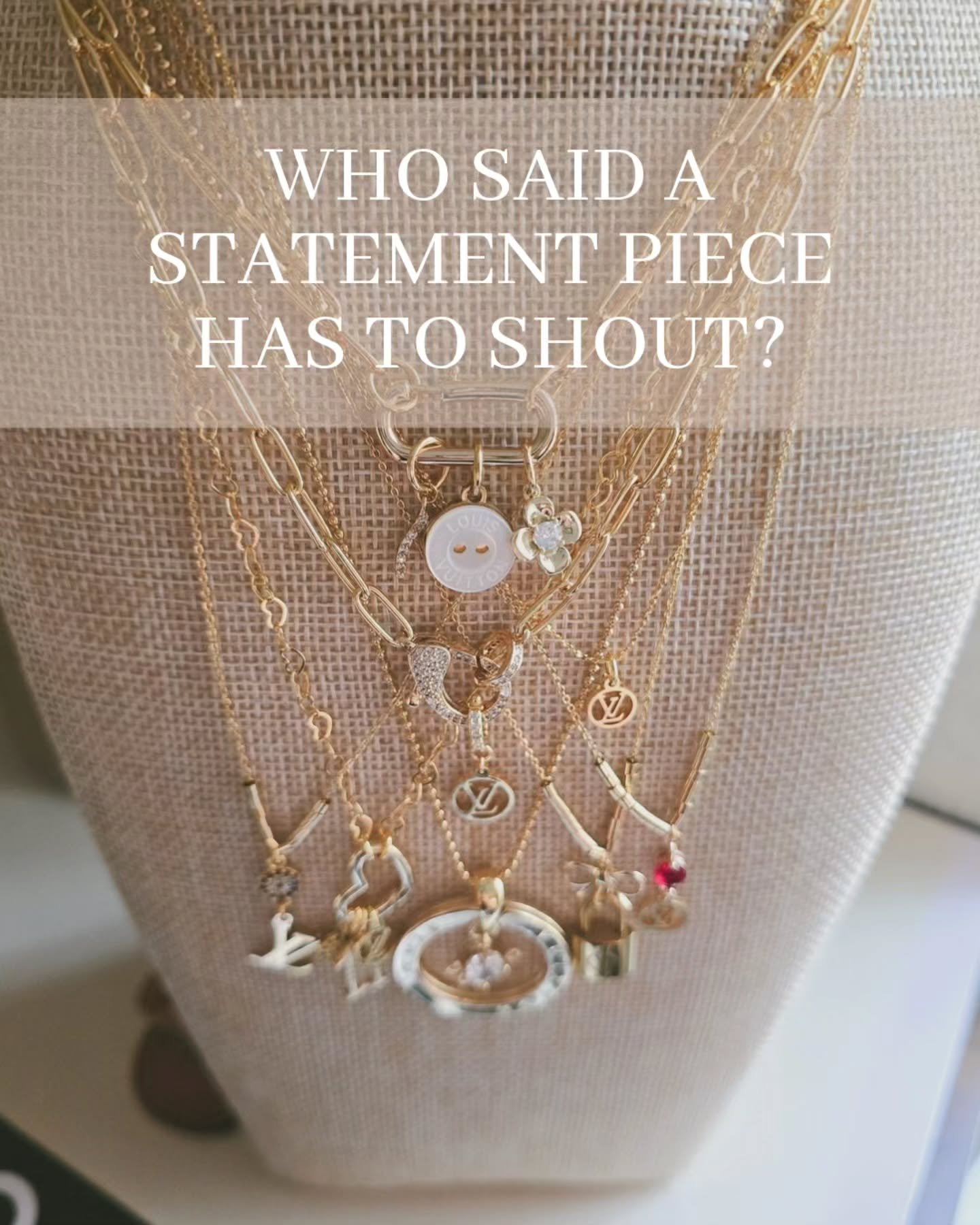 Sometimes the pieces that speak the loudest aren&rsquo;t the biggest ones at all.

They&rsquo;re the quiet stunners, the ones curated with intention, chosen with love, and transformed from repurposed Louis Vuitton hardware into something softly strik