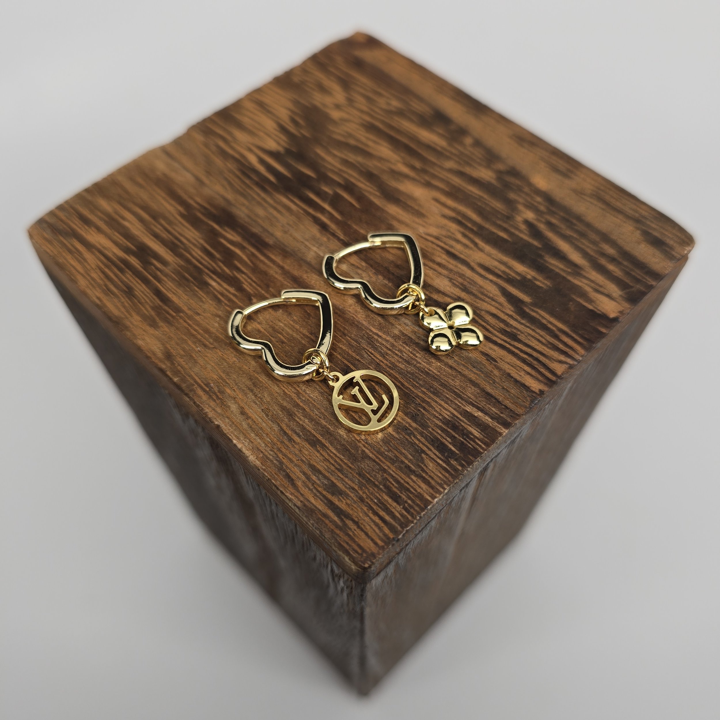 Mismatched Heartline LV Petite Earrings