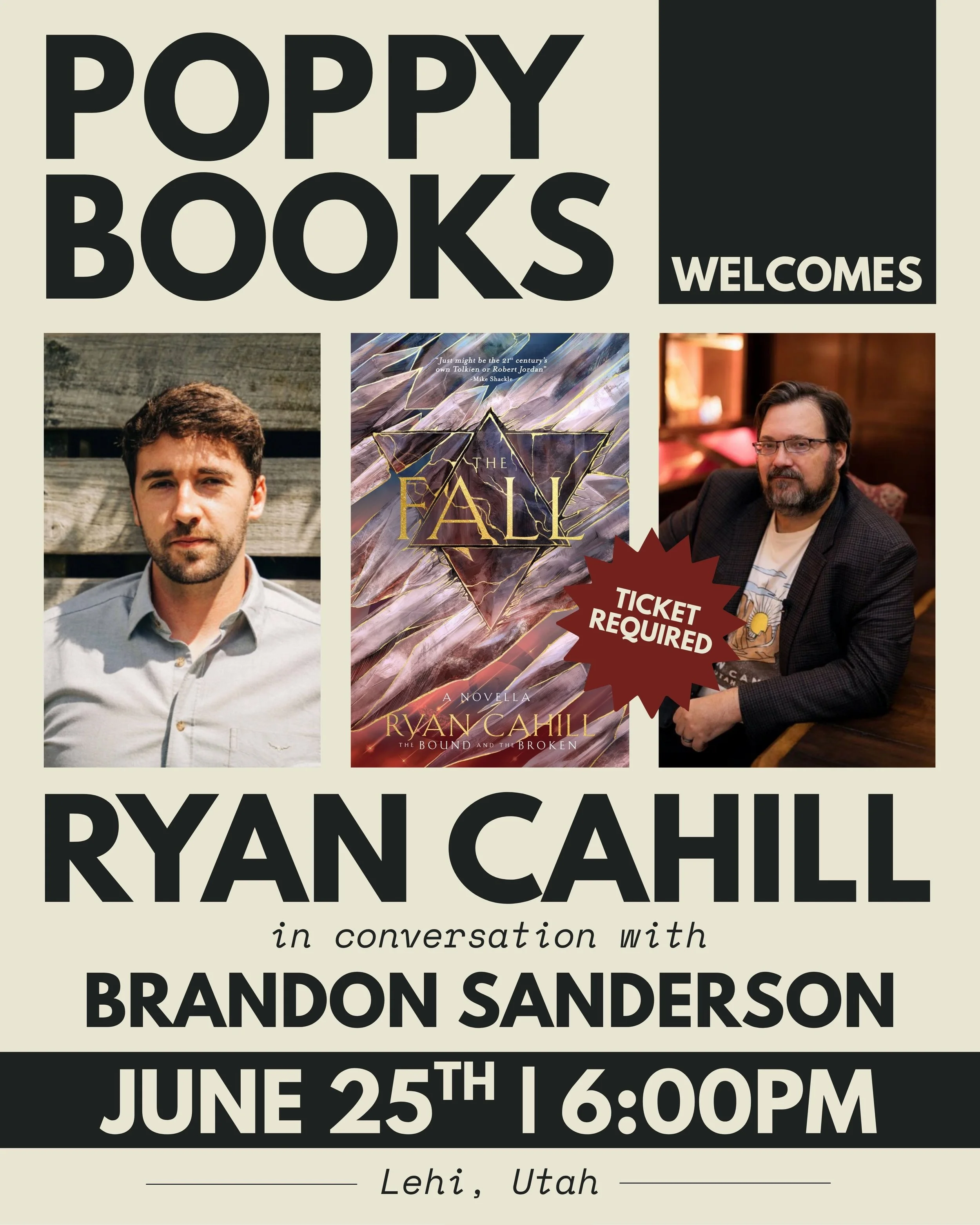 Author Event: Ryan Cahill & Brandon Sanderson