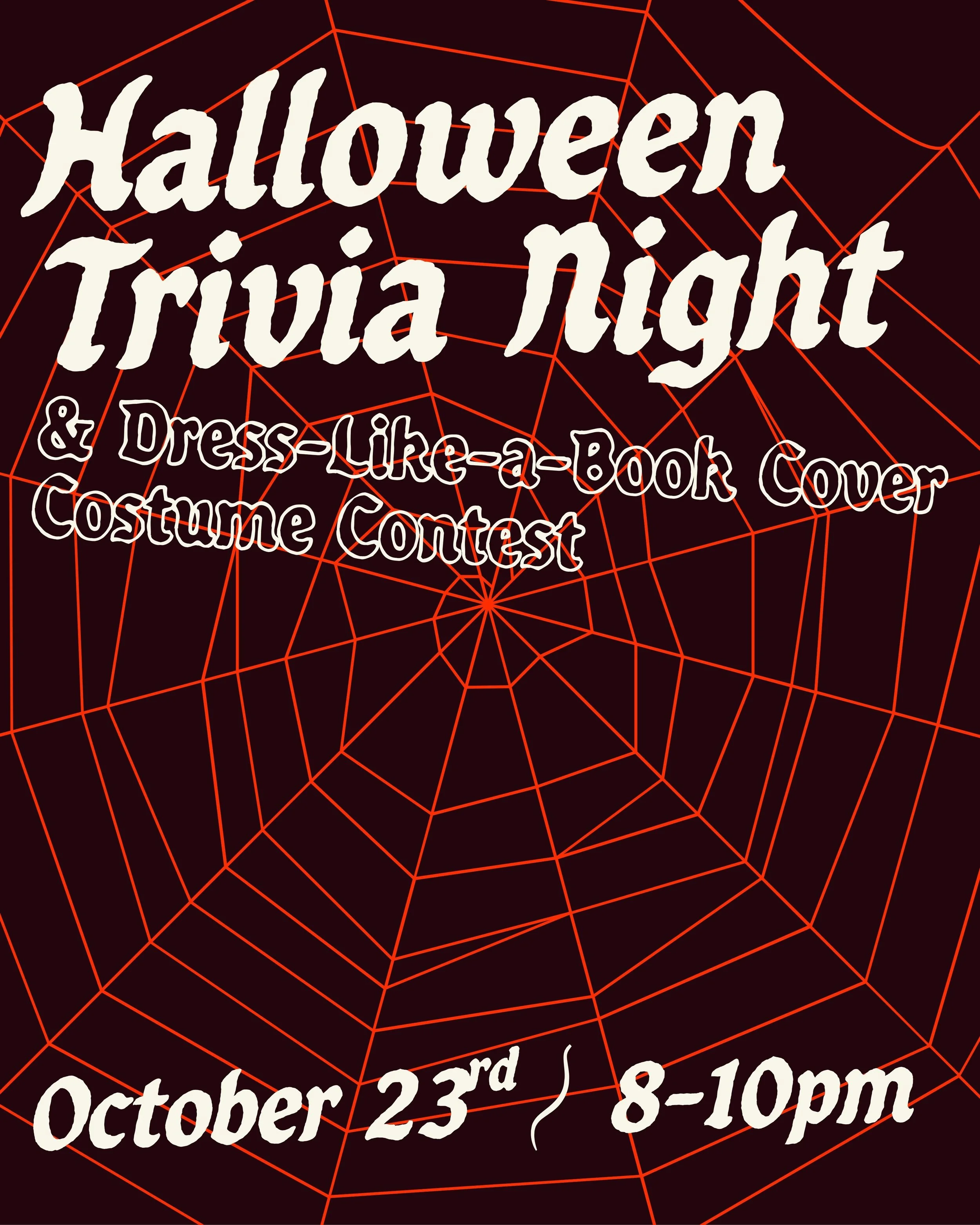 Halloween Trivia Night & Dress Like a Book Costume Contest!