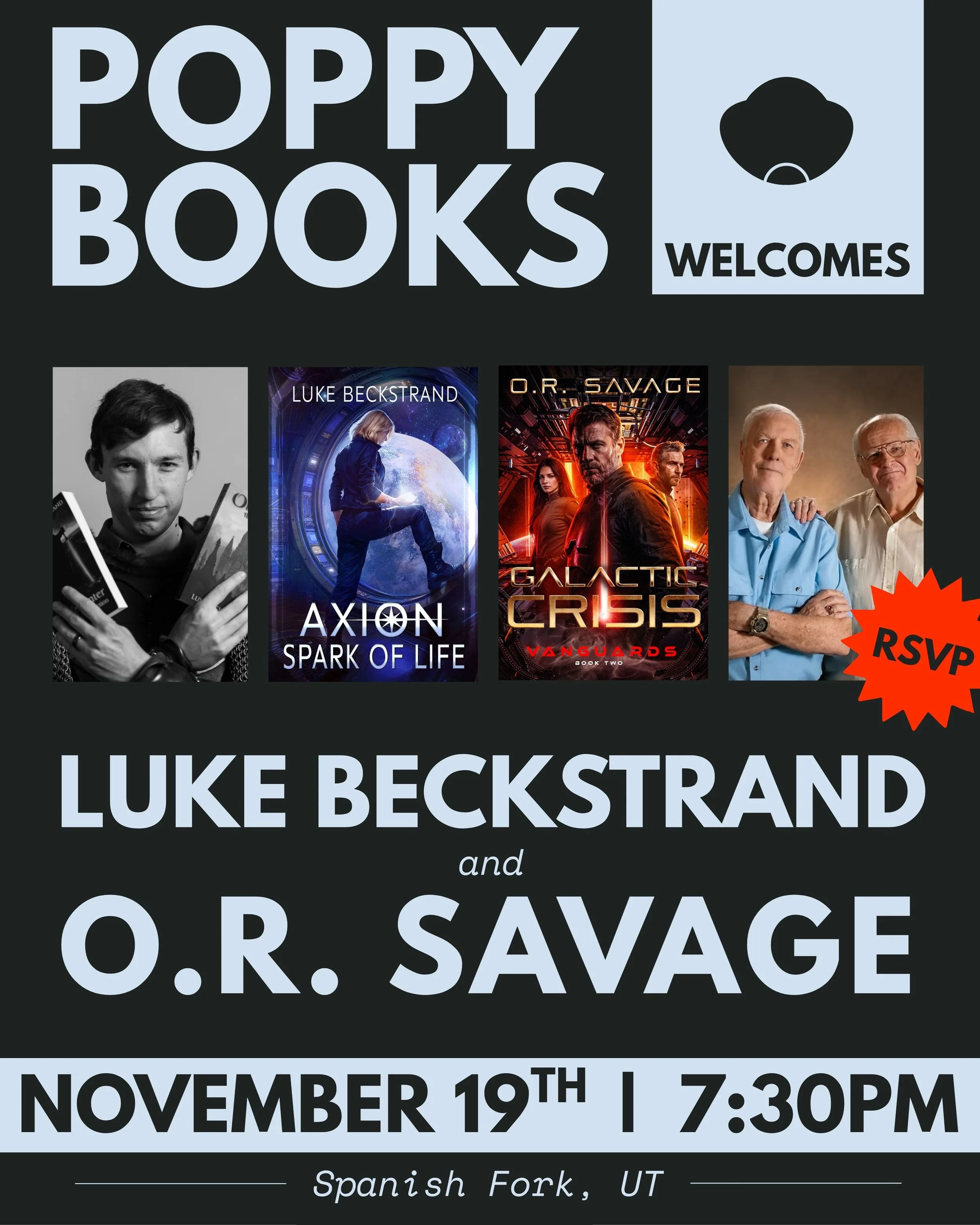 Author Event: Luke Beckstrand & O.R. Savage