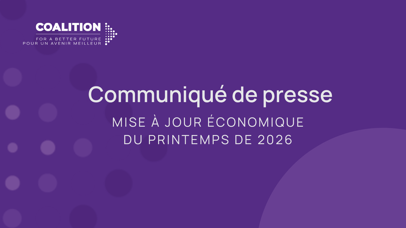 La mise à jour économique du printemps va dans la bonne direction, mais le Canada doit accélérer le pas