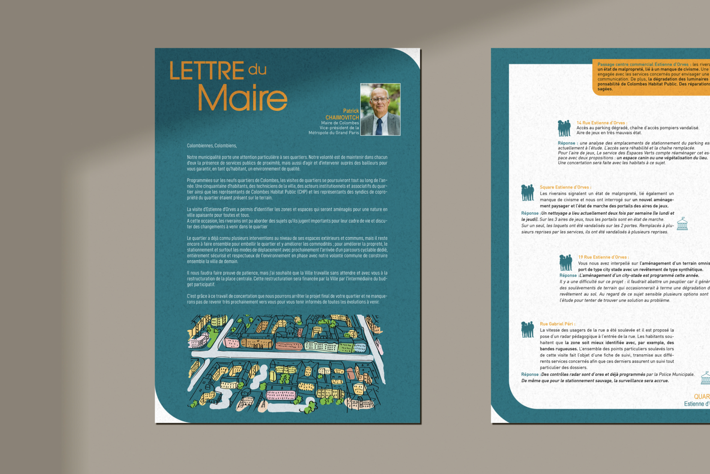 Réalisation de la lettre du maire pour la ville de Colombes