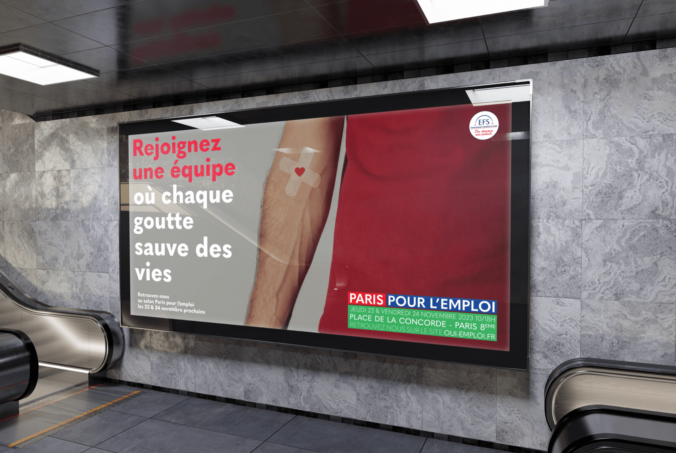 Campagne de recrutement EFS x Paris Pour l'Emploi 2023