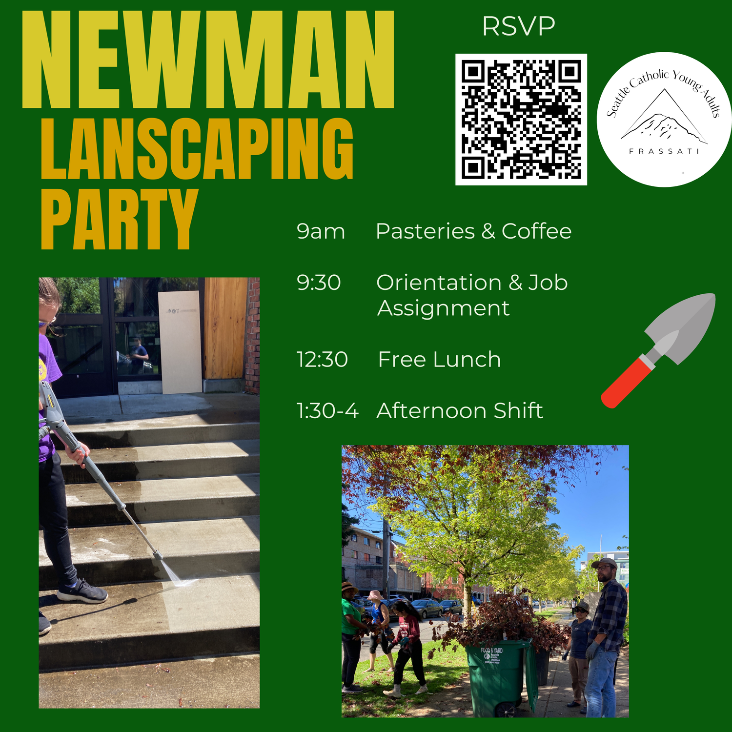 Newman Landscaping Party — Frassati: Seattle Catholic Young Adults