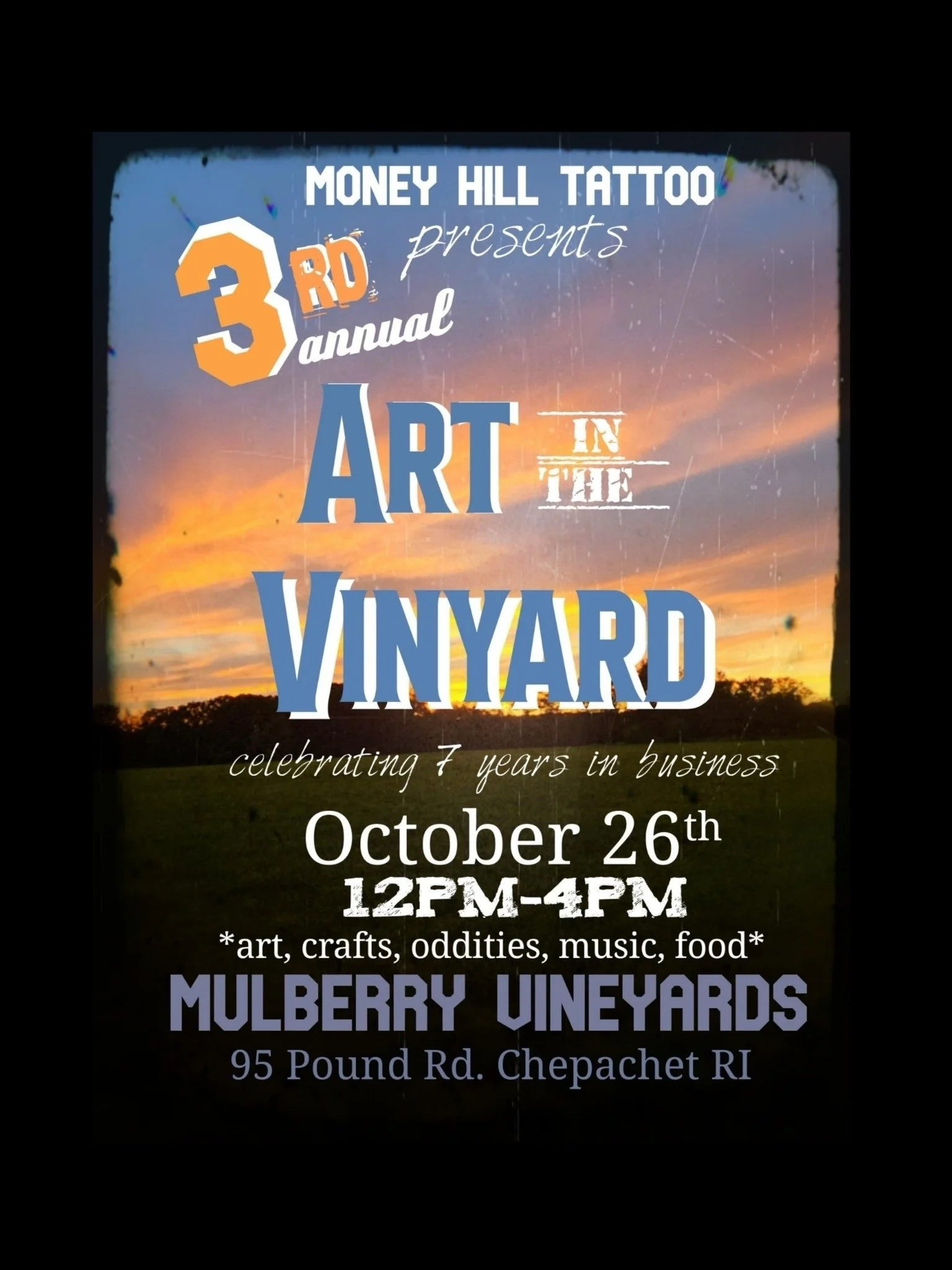 Art in the Vineyard hosted by Money Hill Tattoo ~ at Mulberry Vineyards
