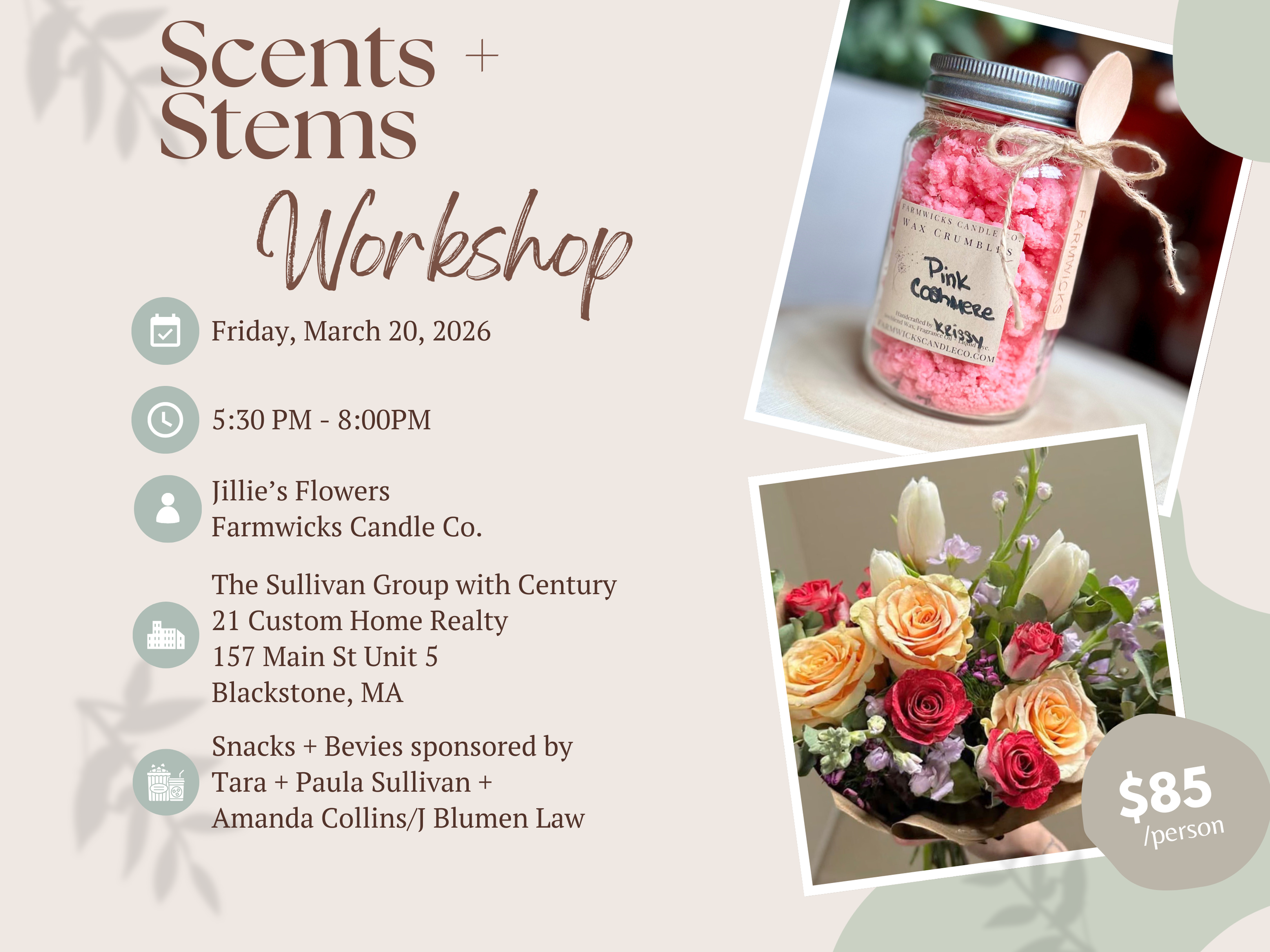 Scents + Stems Workshop - Blackstone