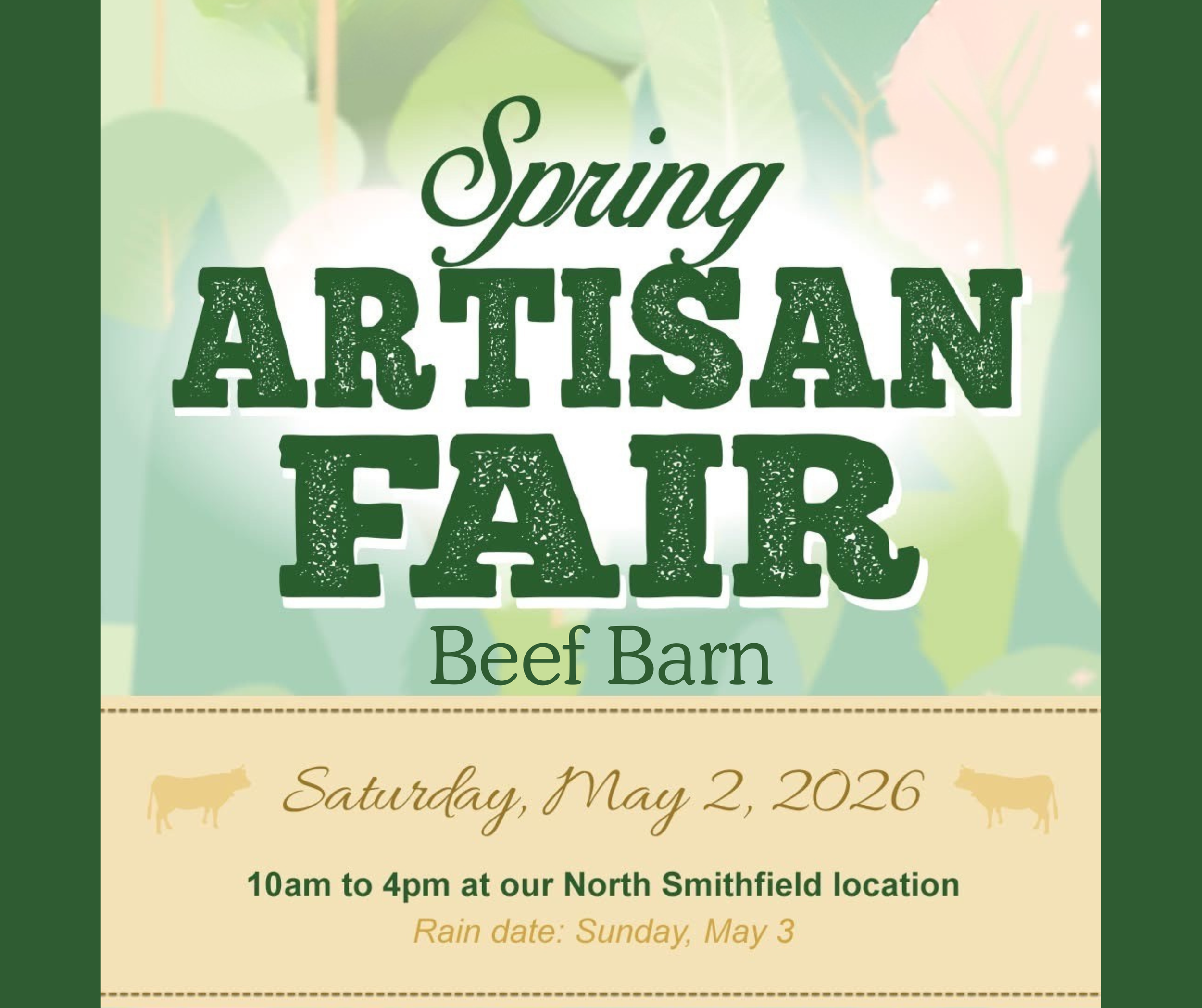 Spring Artisan Fair at the Beef Barn