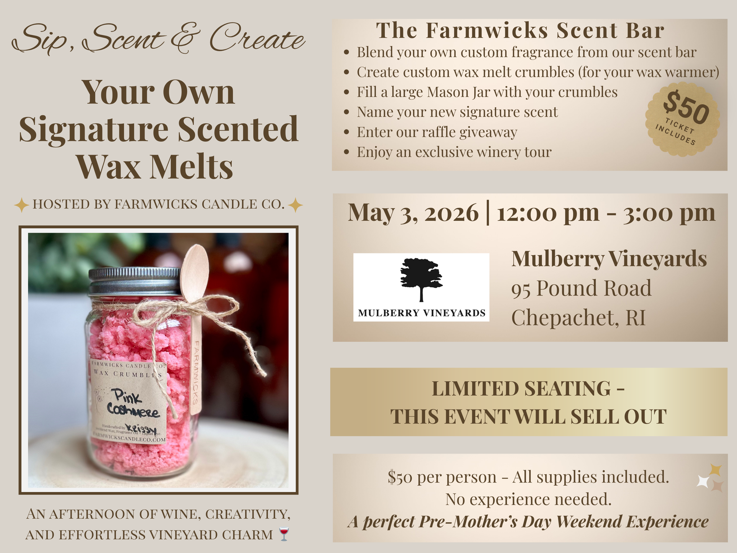 🍷🕯️ Sip & Scent: A Vineyard Experience with Farmwicks