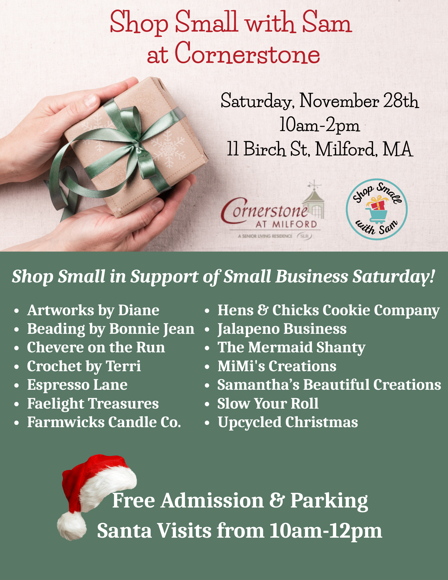 Shop Small with Sam at Cornerstone
