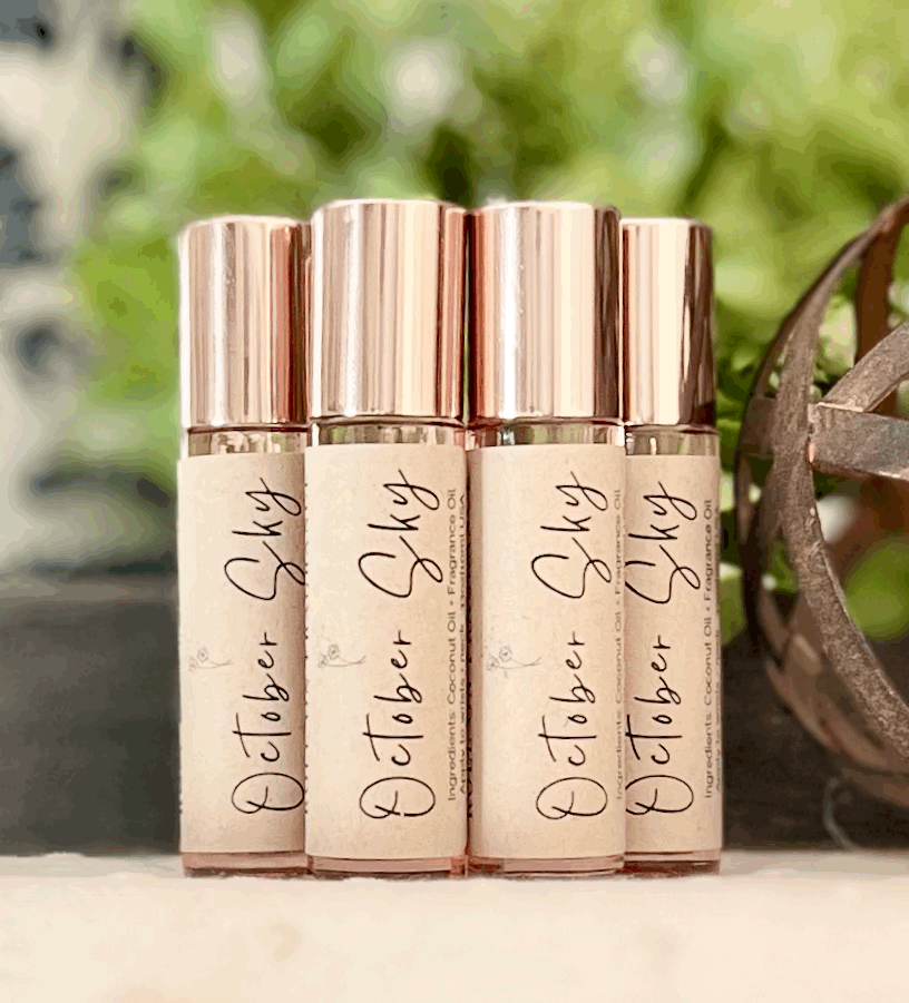 Roll On Fragrance Oils in Clear Pink