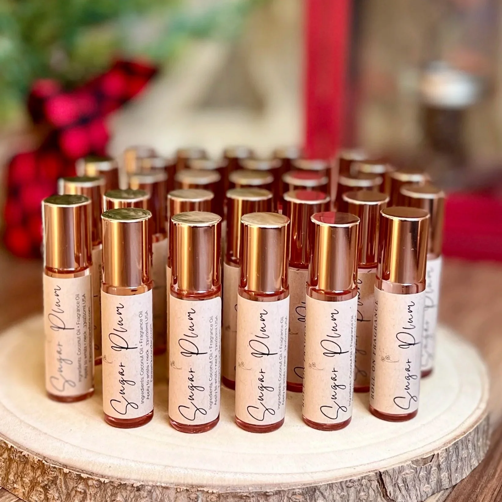 Roll On Fragrance Oils in Clear Pink