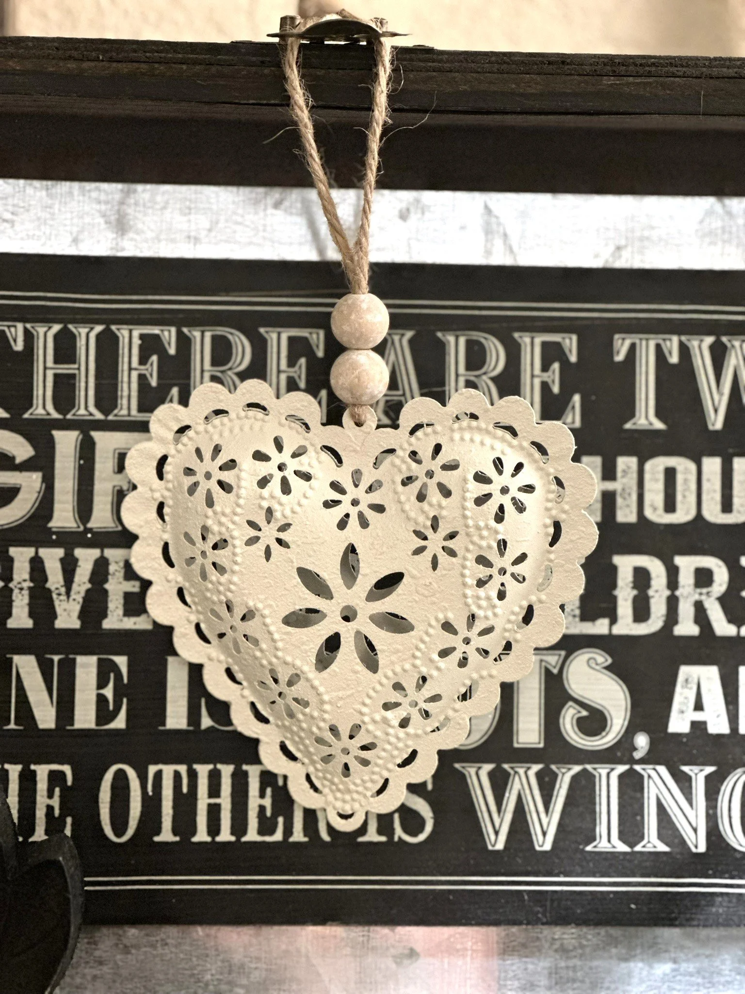 Textured Small Metal Heart