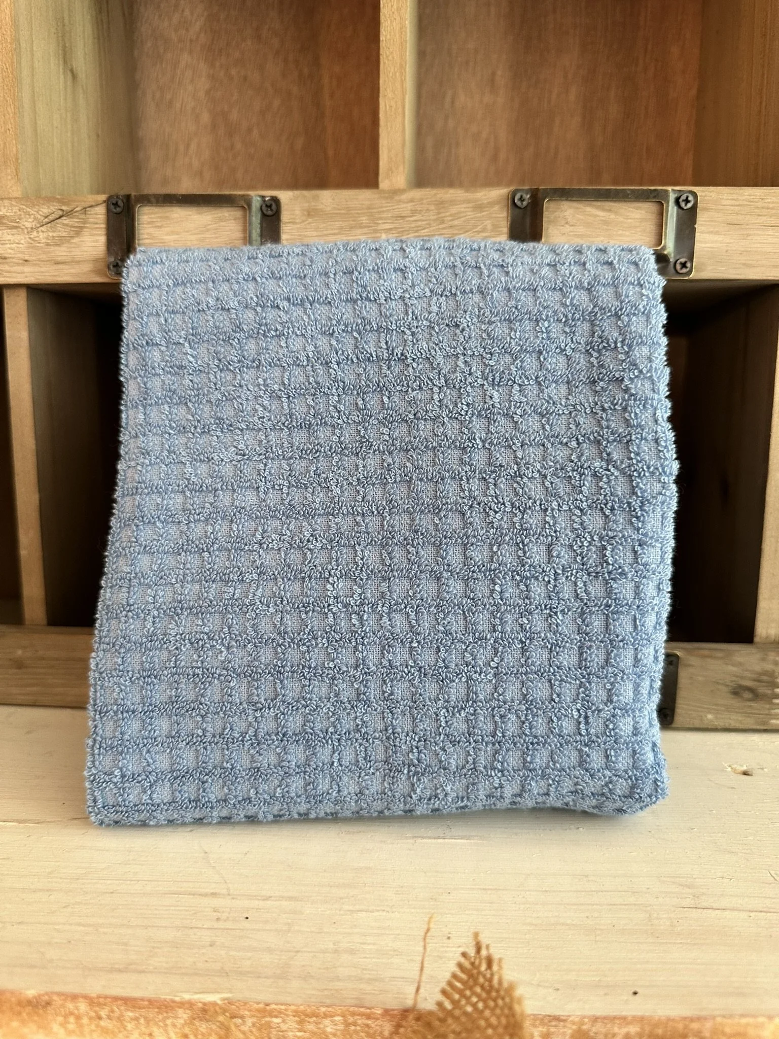 Waffle Dish Towel-Dusty Blue