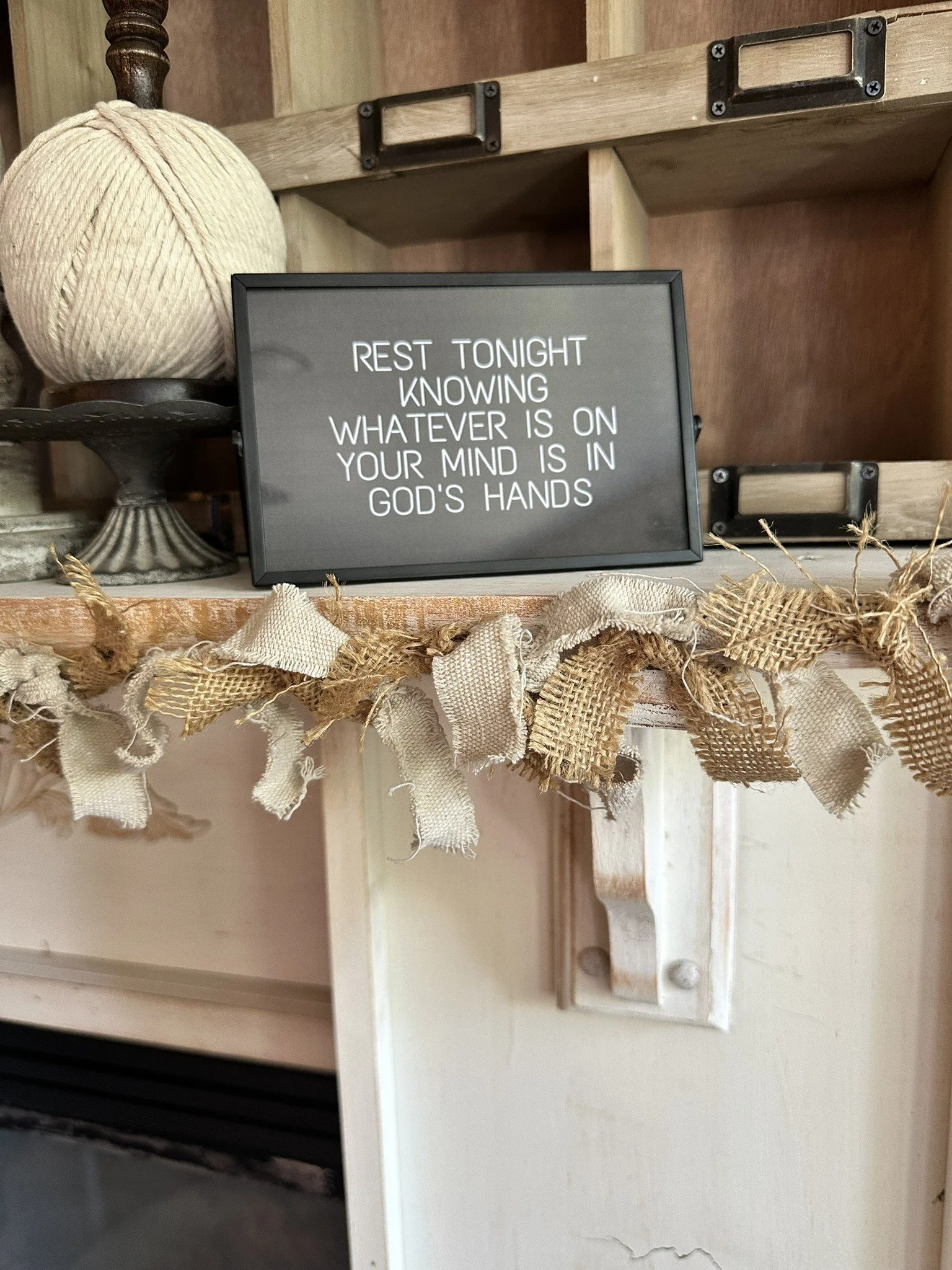 Rest Tonight Framed Saying