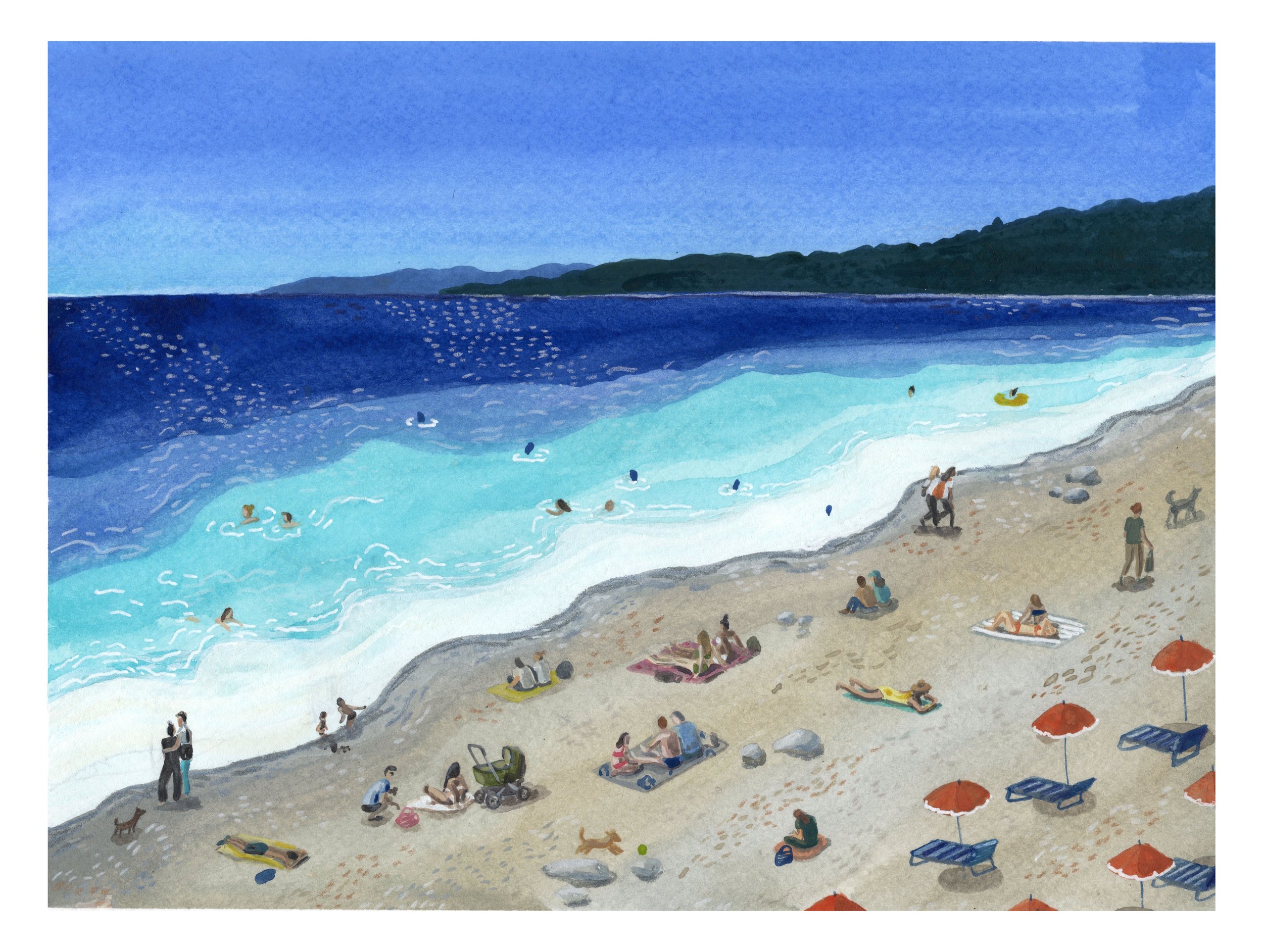 Inspired by amazingly blue sea at Nice