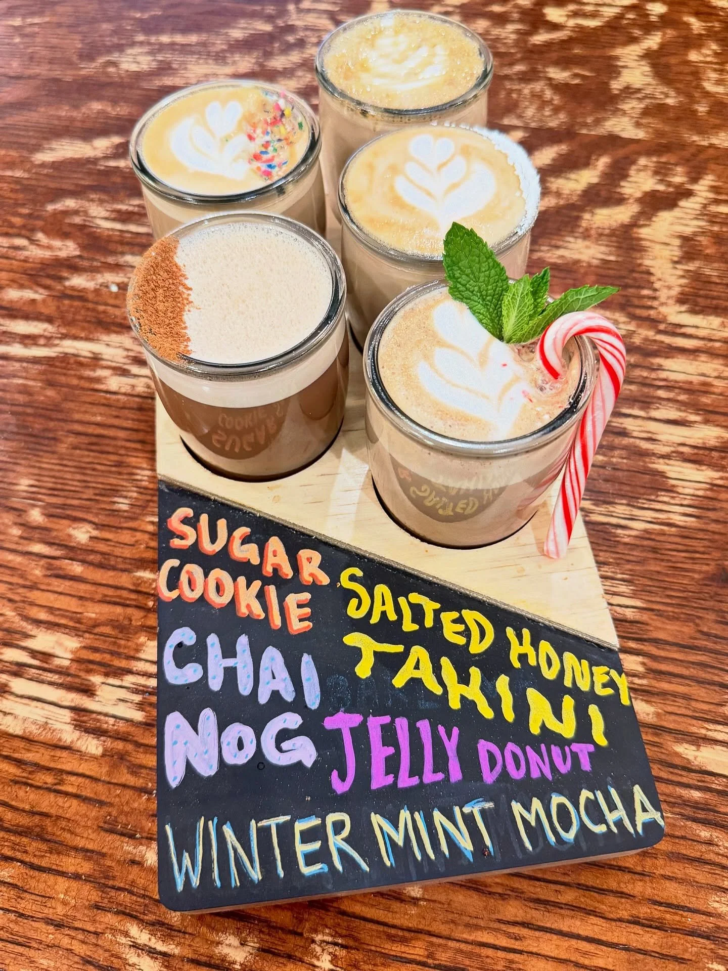 ❄️ WINTER WONDERS HAVE ARRIVED ❄️
Our seasonal sips are officially here and they&rsquo;re serving pure cozy magic in every pour.

From sweet holiday treats like our Jelly Donut Latte &amp; Chai Nog (or Boozy Spiced Nog 👀) to the star of the season &