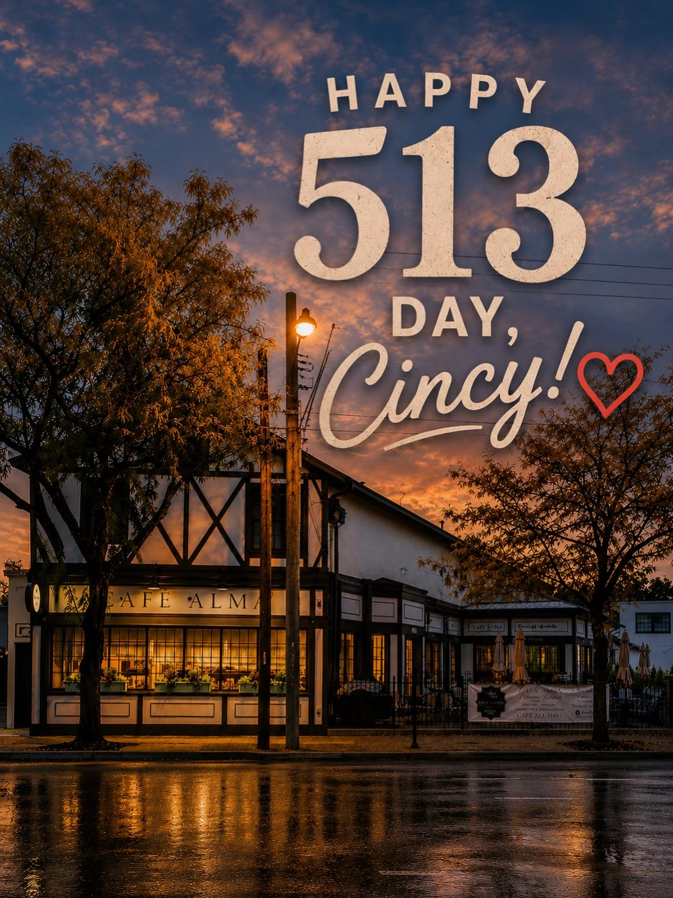 Happy 513 Day, Cincy ❤️

There&rsquo;s something special about this time of year in our city &mdash; the longer days, warm temps, patios filling back up, and that feeling that everyone is coming back outside together again.

From Pleasant Ridge to Bl