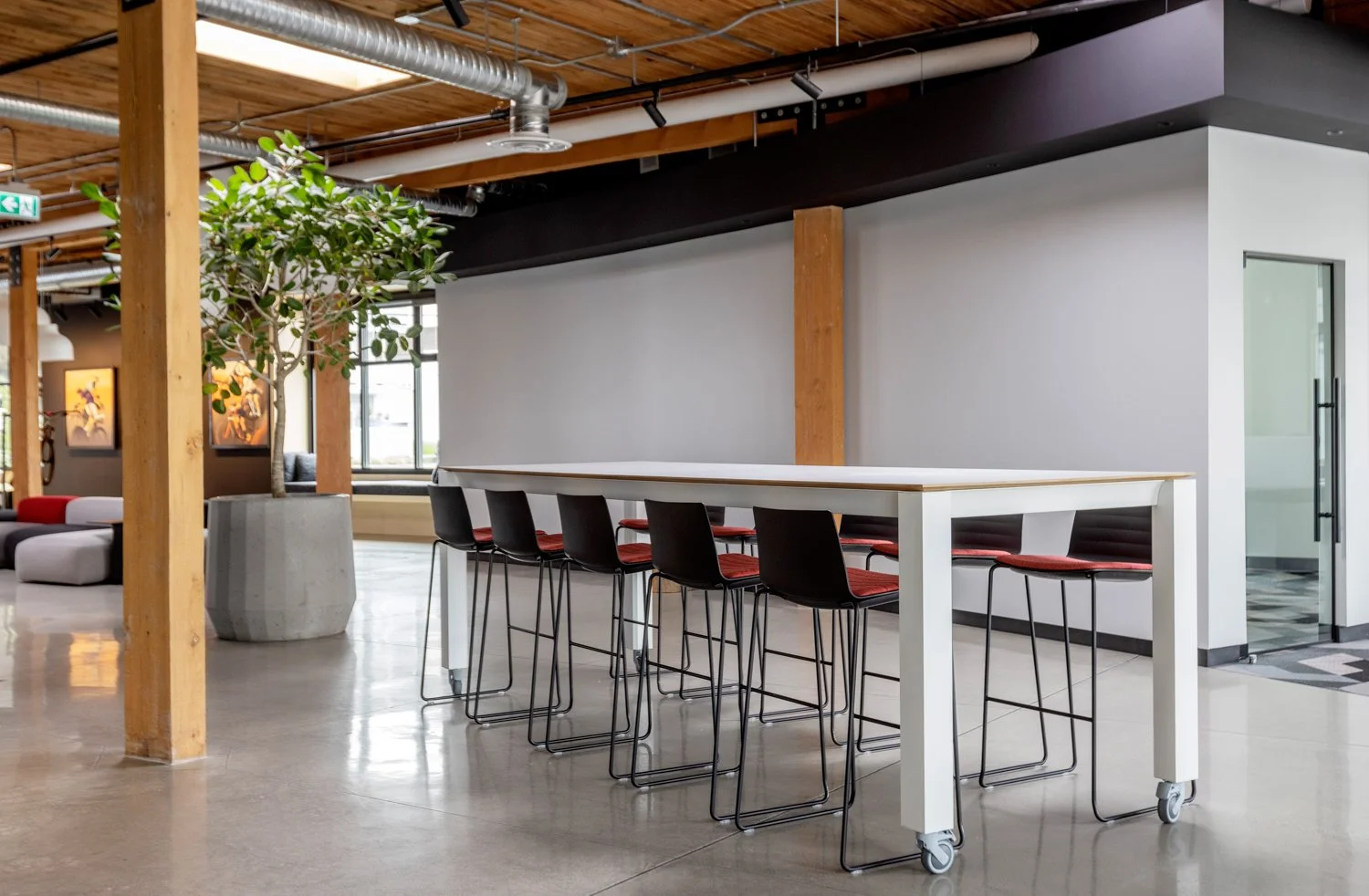 SRAM Material or texture detail, commercial interior design in North Vancouver, BC by LRD Studio. Photography by Janis Nicolay.