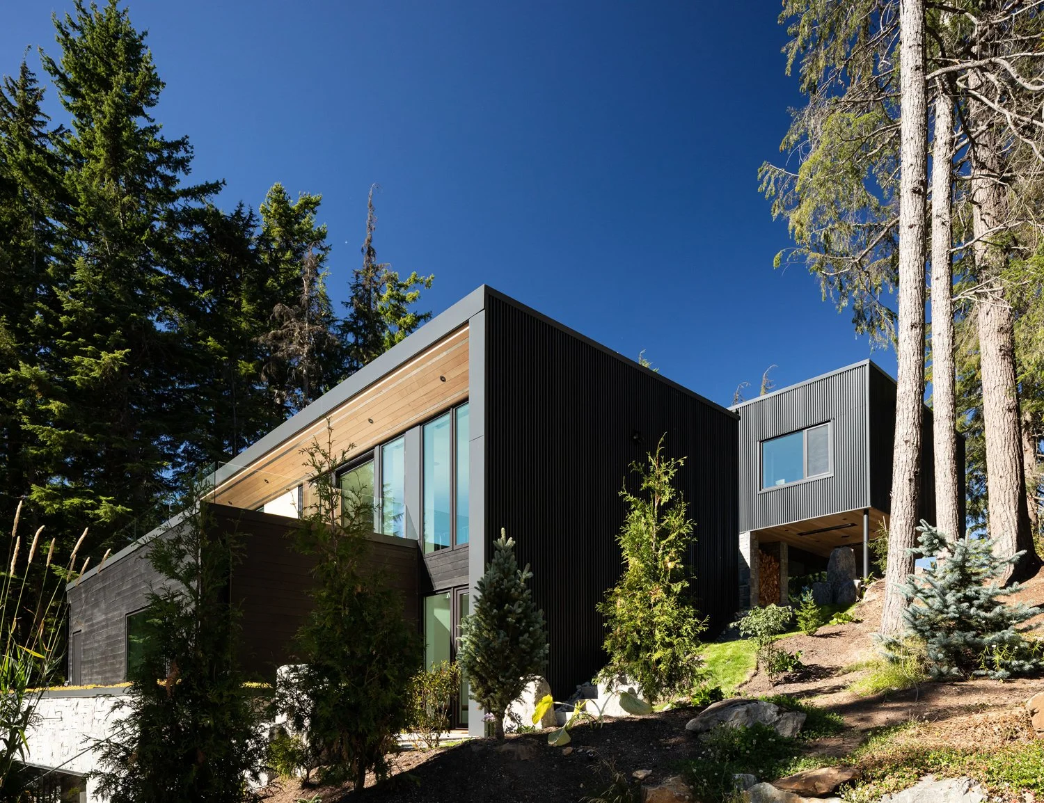 Panorama — living space 6, new-build interior design in Whistler, BC by LRD Studio. Photography by Ema Peter.