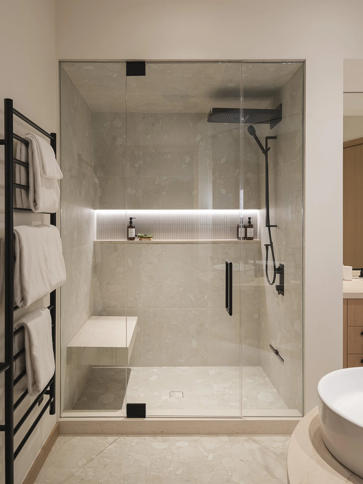 Sunridge Hot/cold/sparkling water faucet at bar station, renovation interior design in Whistler, BC by LRD Studio. Photography by Matt Anthony.
