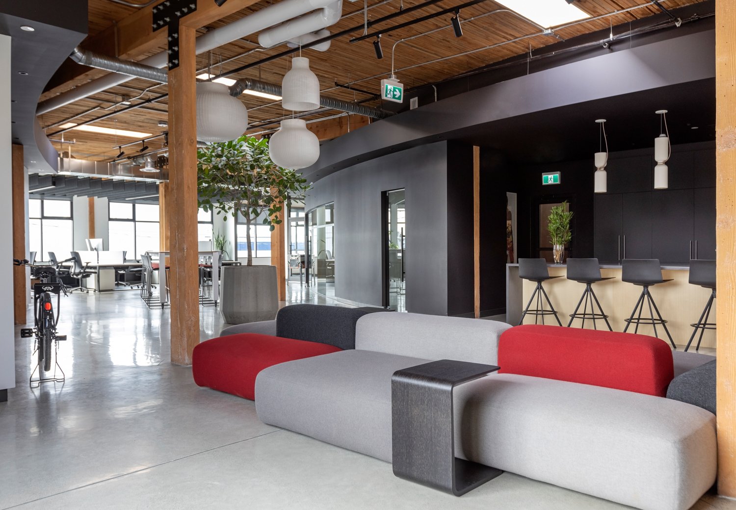 SRAM Material or texture detail, commercial interior design in North Vancouver, BC by LRD Studio. Photography by Janis Nicolay.