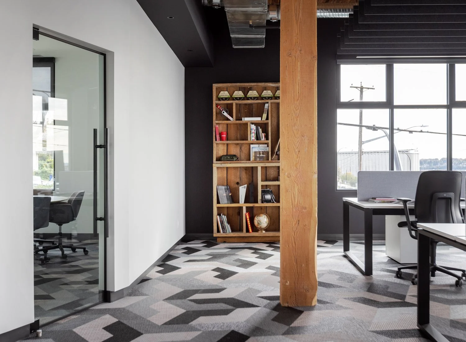 SRAM Material or texture detail, commercial interior design in North Vancouver, BC by LRD Studio. Photography by Janis Nicolay.