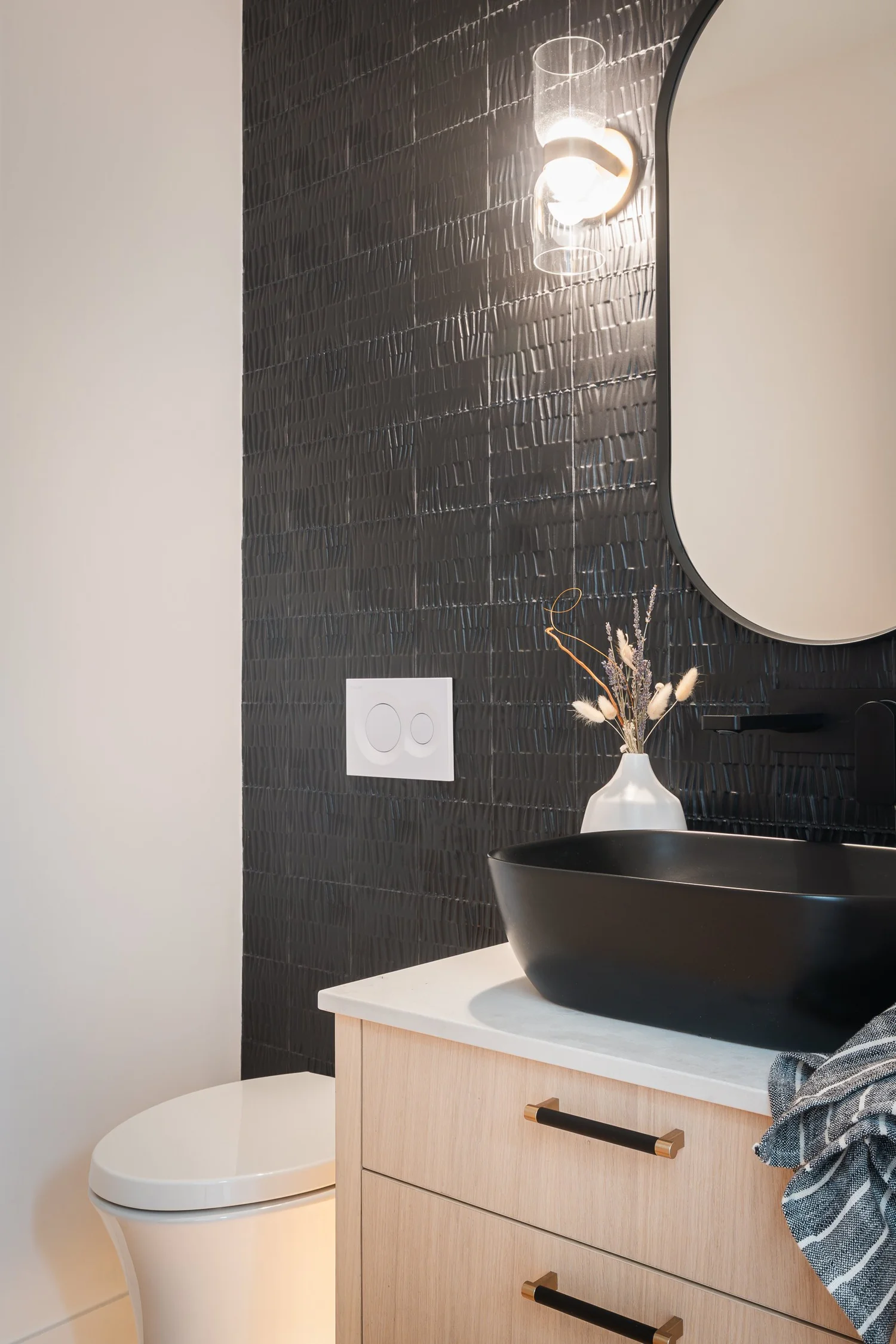 Tapleys Whitewashed fir beam detail showing refinished grain — full renovation interior design in Whistler, BC by LRD Studio. Photography by Matt Anthony.