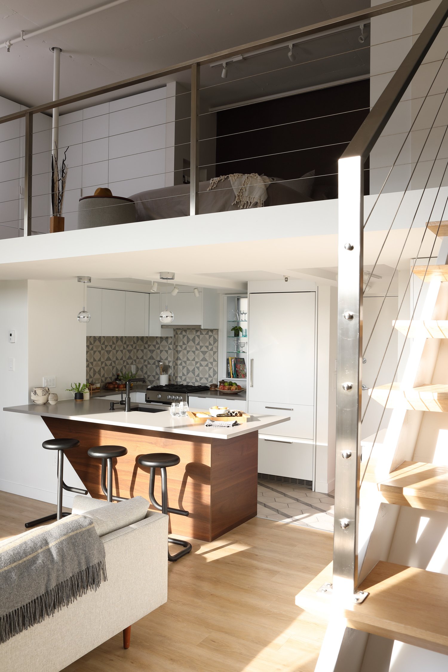 East Van Loft — living space 16, full renovation interior design in Vancouver, BC by LRD Studio. Photography by Ema Peter.