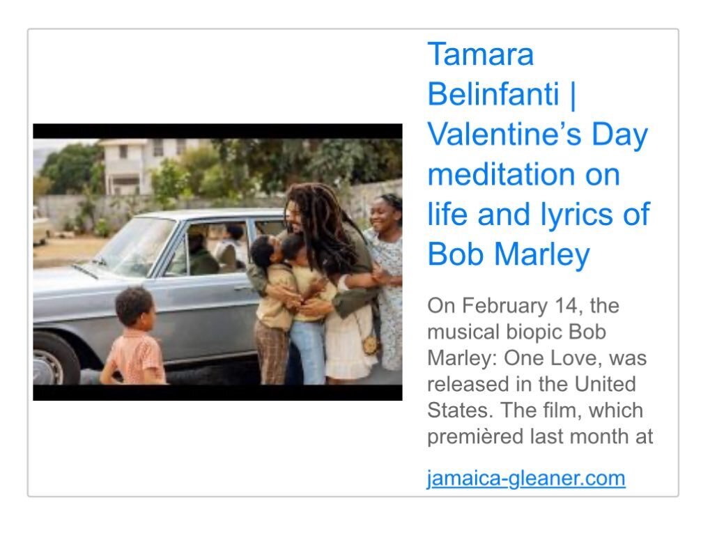&ldquo;Them a go tired fi see mi face&hellip;&rdquo;🤣The Jamaica Gleaner has been featuring a series of stellar articles on the new Bob Marley biopic. Seriously honored and humbled to be part of the conversation in today&rsquo;s paper, where I discu