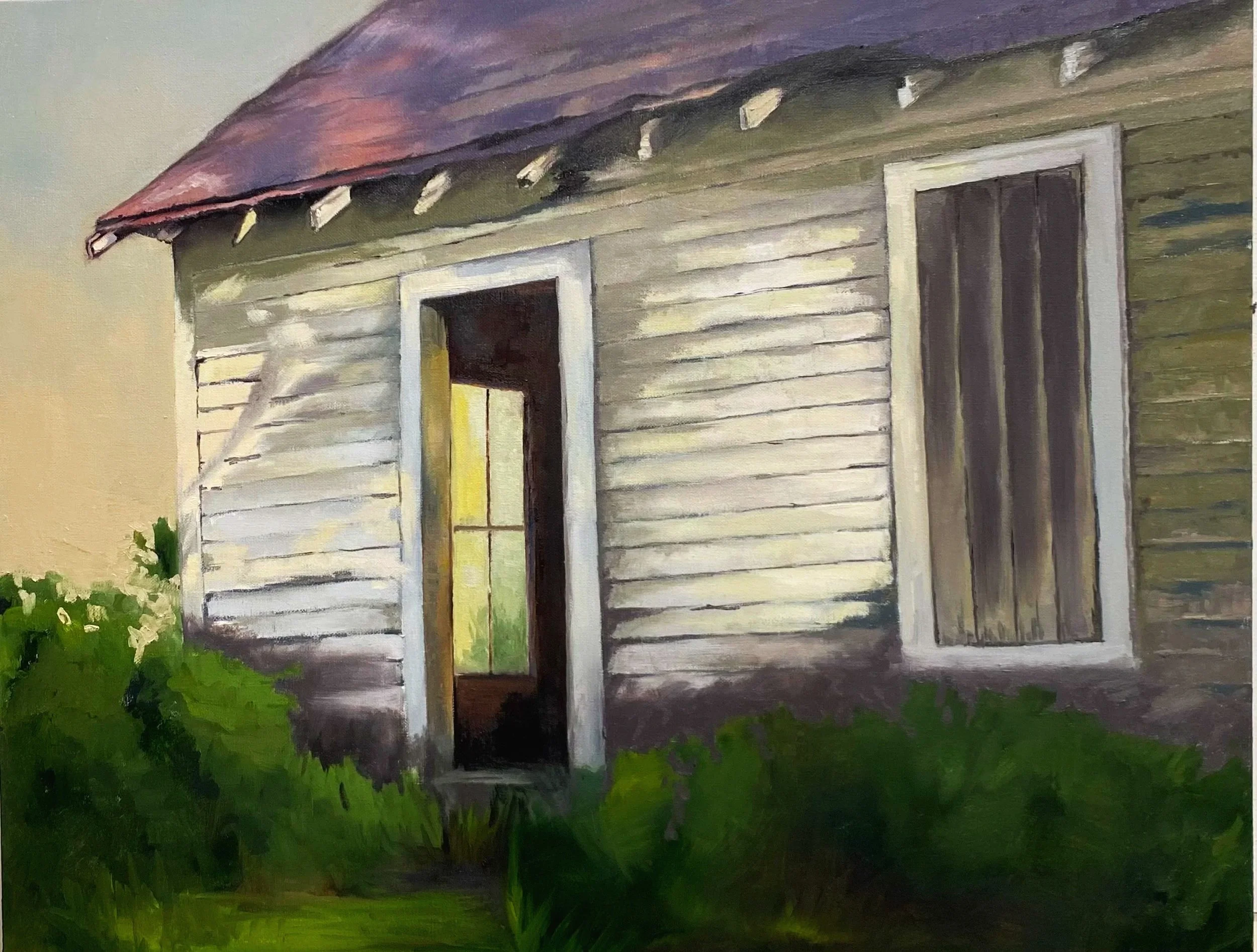 Abandoned House, 28 x 22", oil on canvas