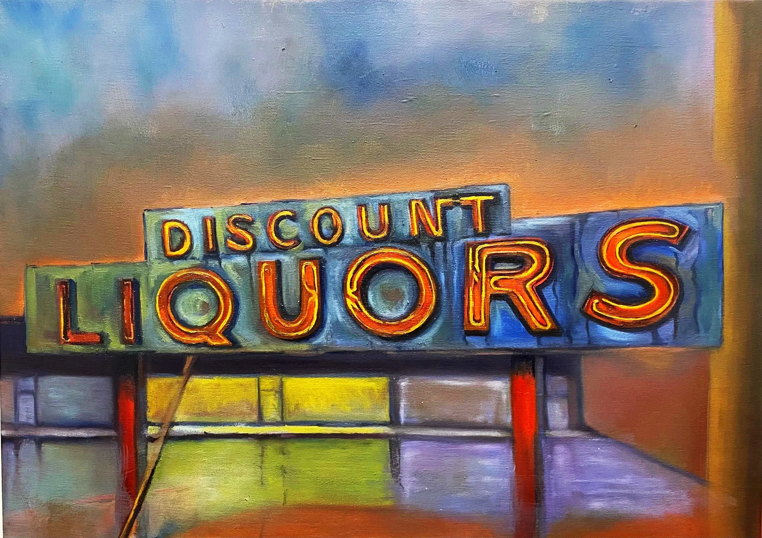 Discount Liquors II, 28 x 22", oil on canvas