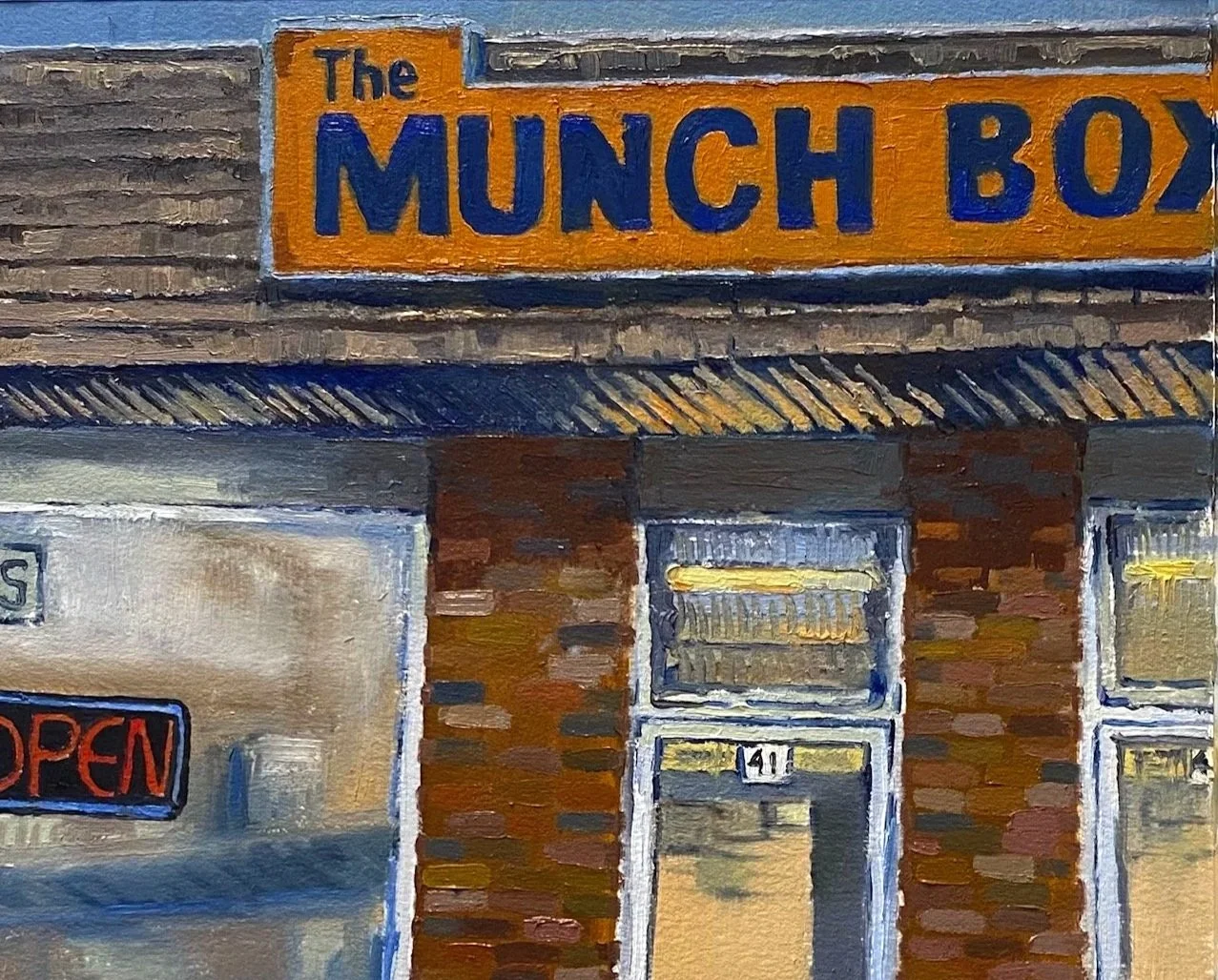 The Munch Box, 12 x 9", oil on Arches paper