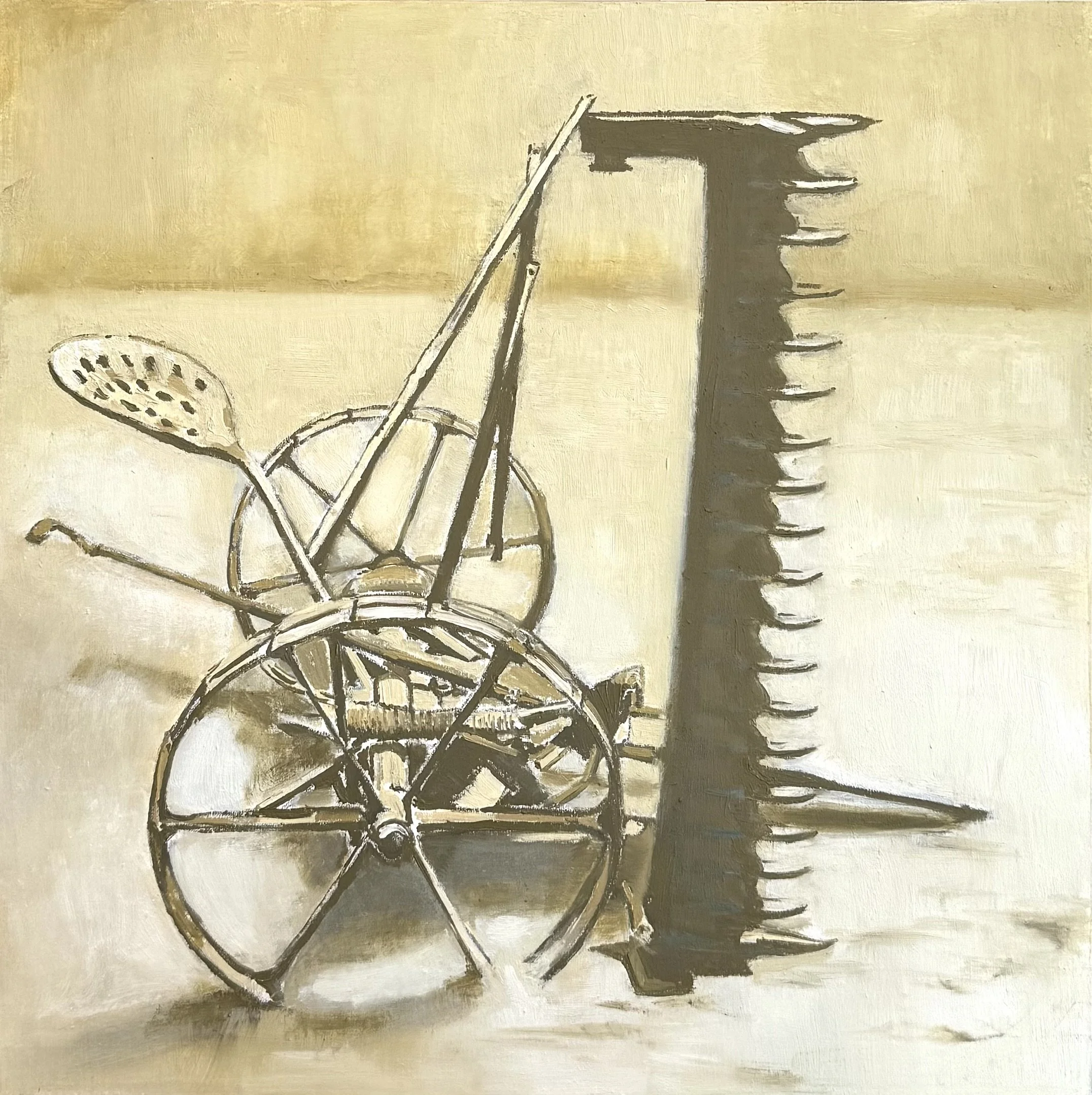 Soil Tiller, 12 x12", oil on board