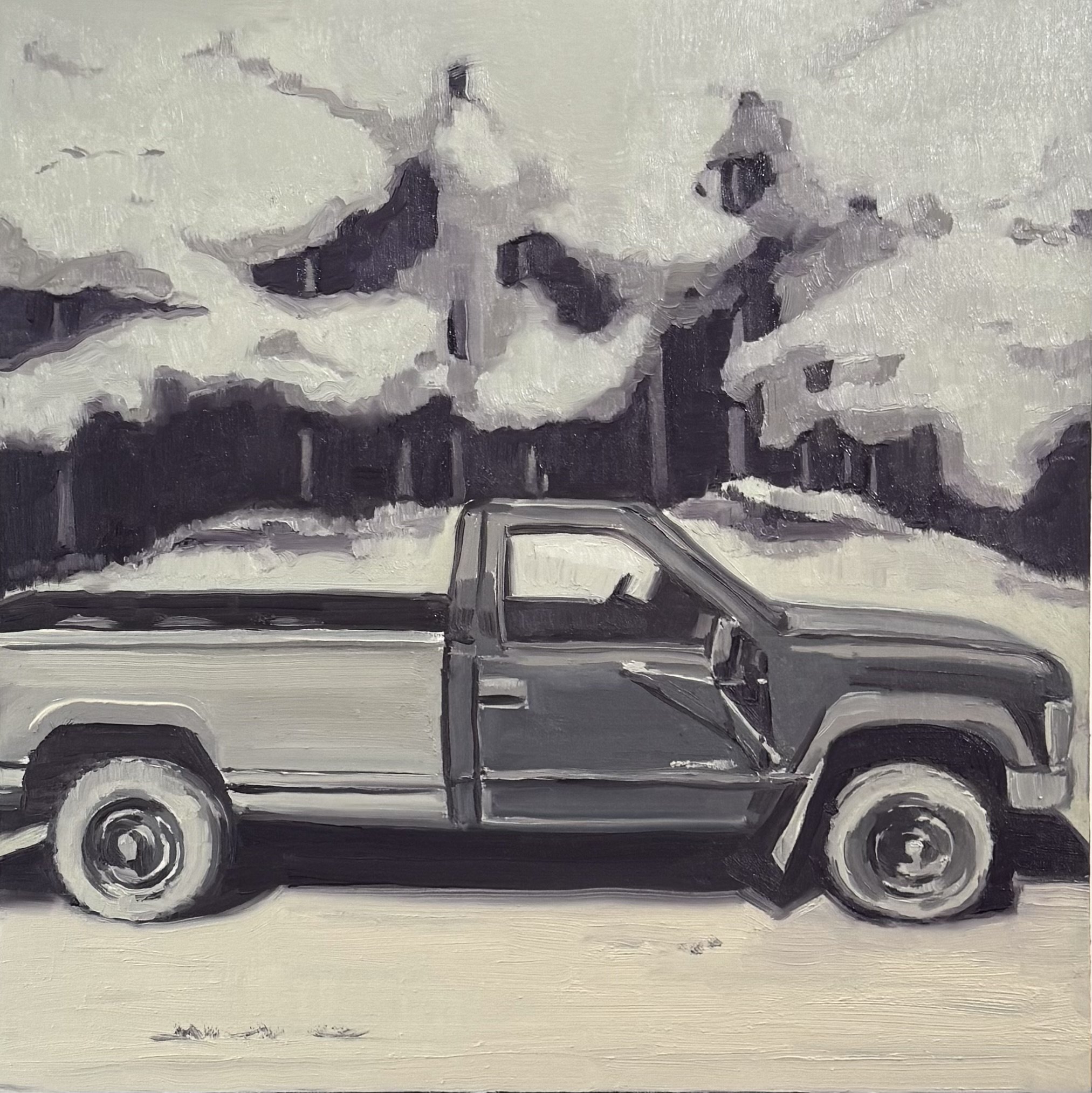 Paul's Truck, 12 x 12", oil on board