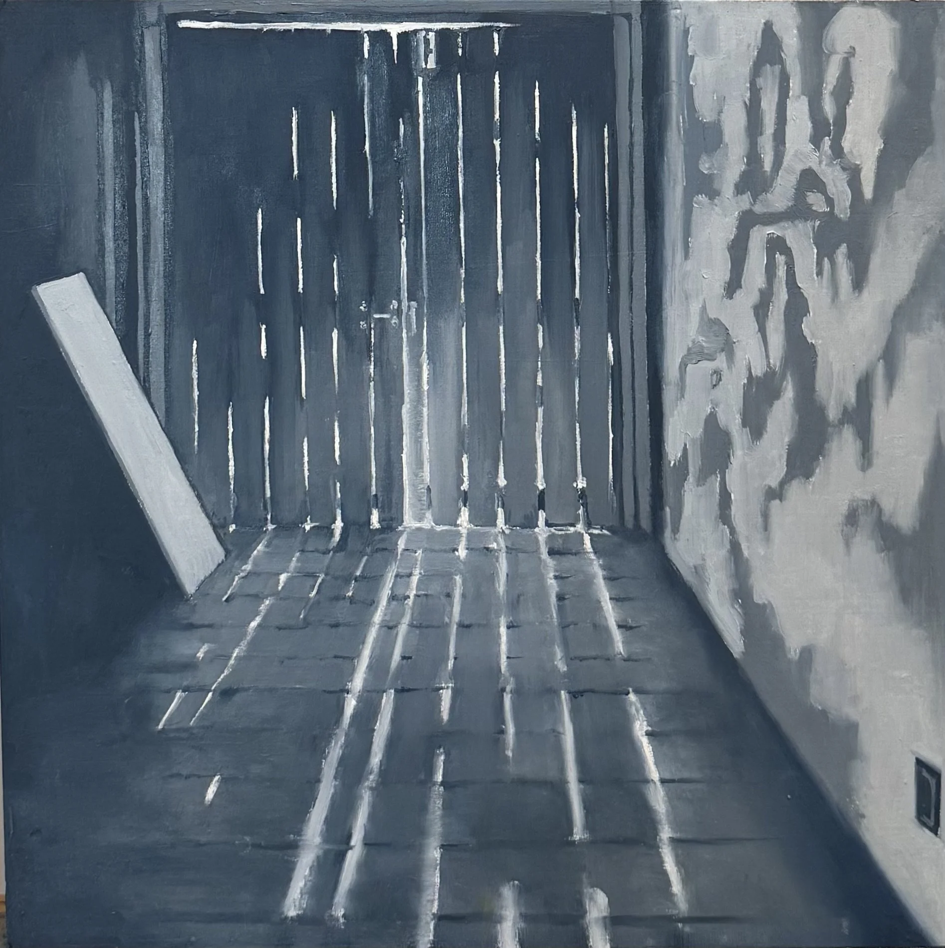 Hay Loft, 12 x 12", oil on board