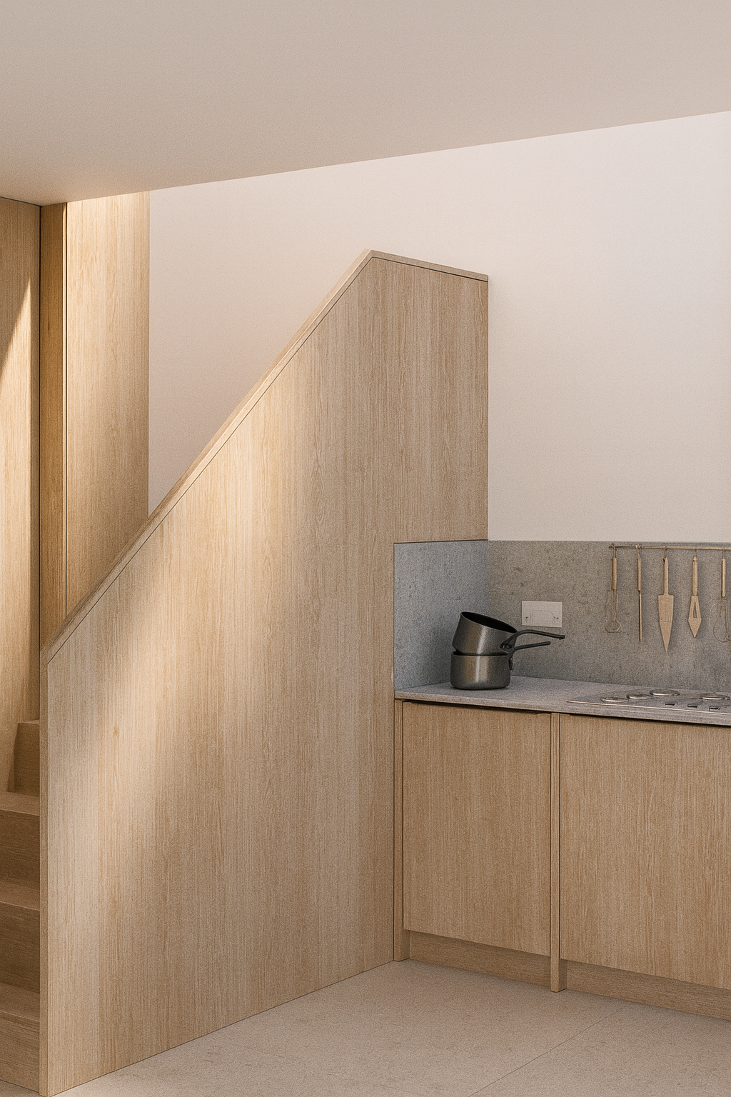 Bespoke timber kitchen joinery in a calm residential interior