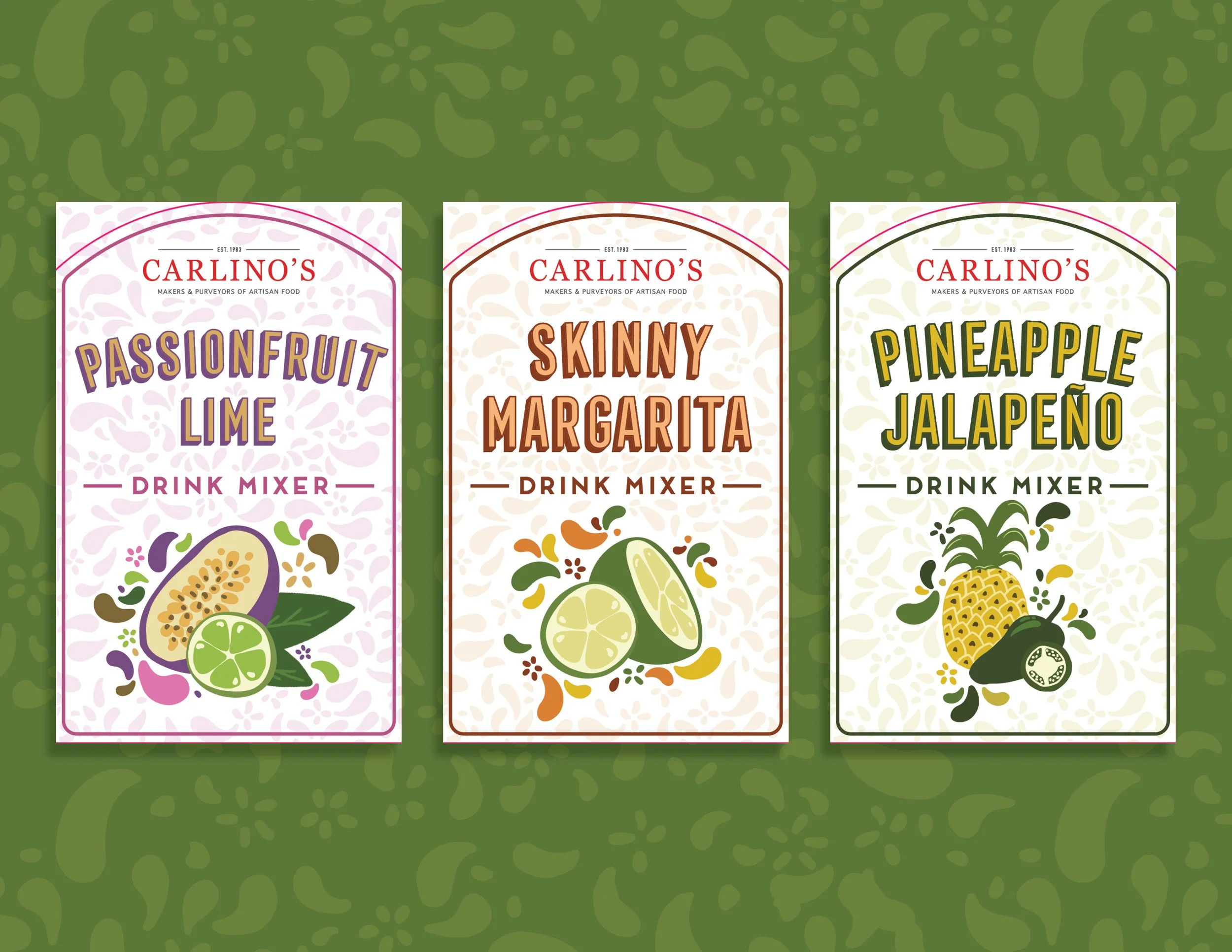 Carlino's Market Drink Mixer Labels