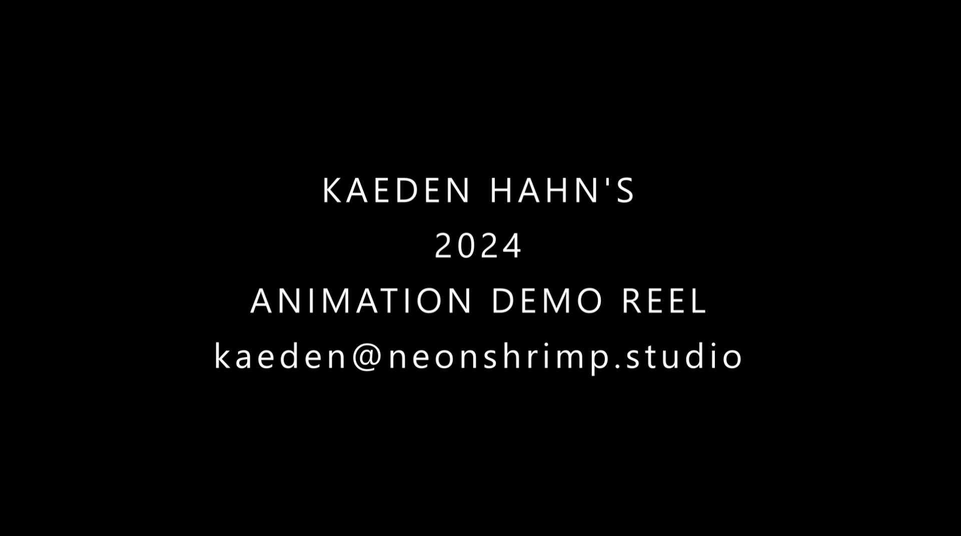 Kaeden Animation Reel 2024