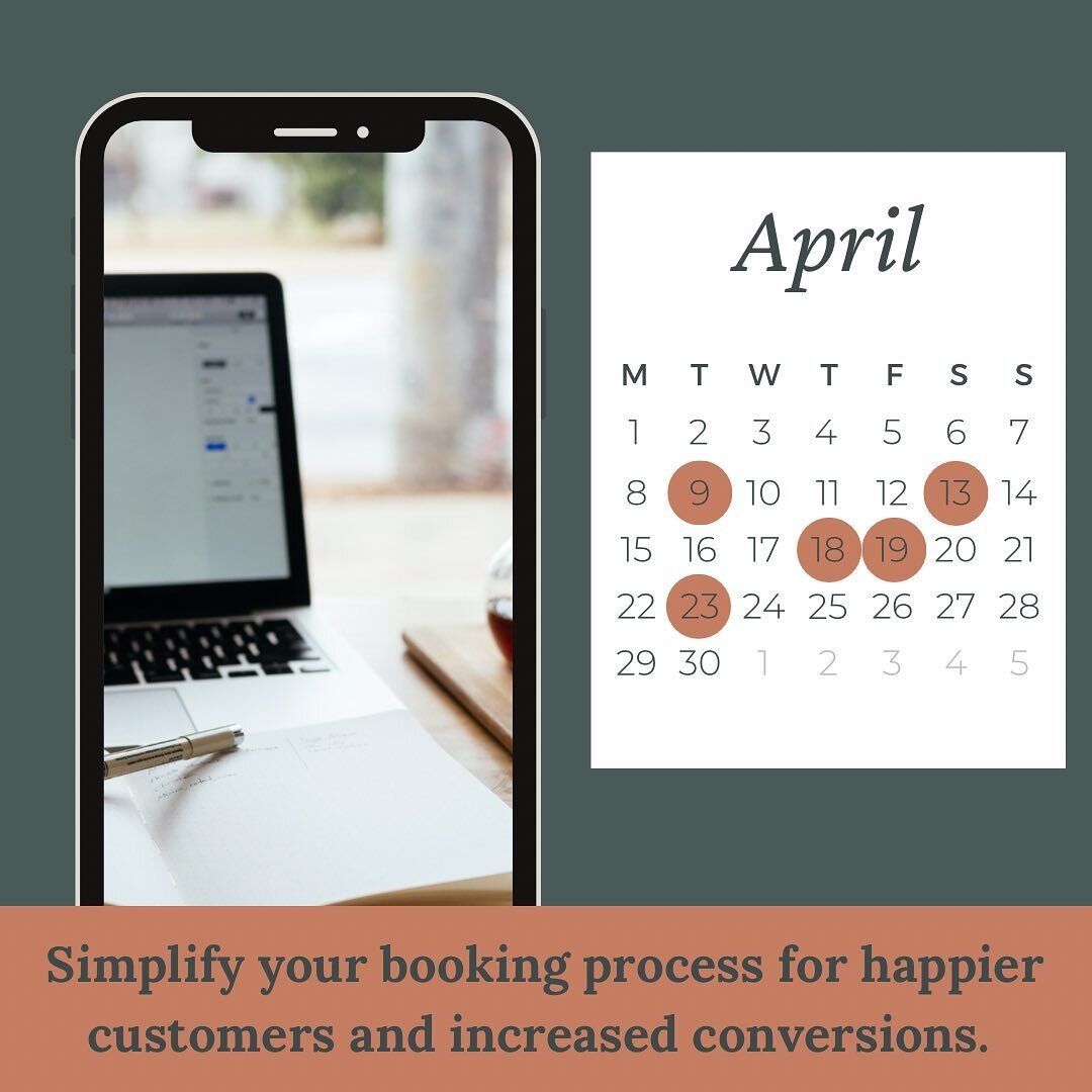 ✅✅Simplifying your booking process = happier customers and more conversions

How complicated is it to book an appointment or meeting with your team? The easier this is, the higher the likelihood of you have more conversions on your website. 

Think a