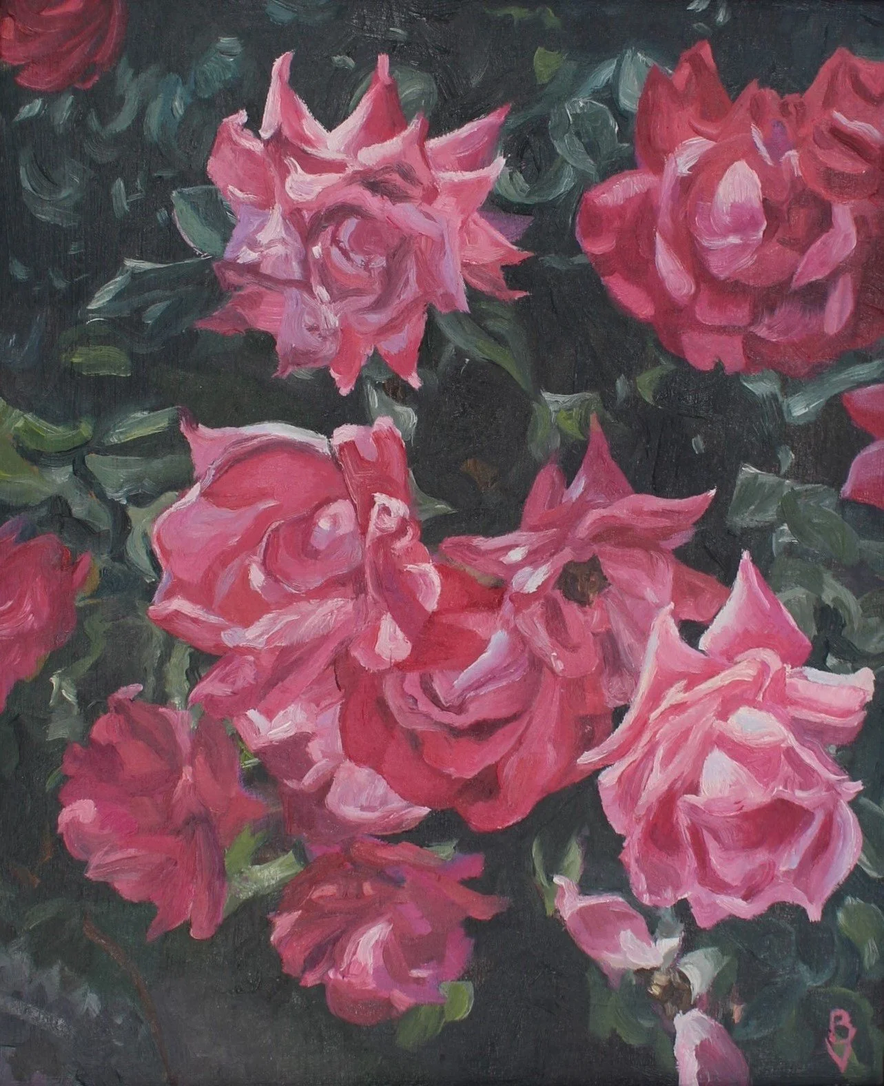 All About Roses, 12" x 9," Oil on panel, Private Collection